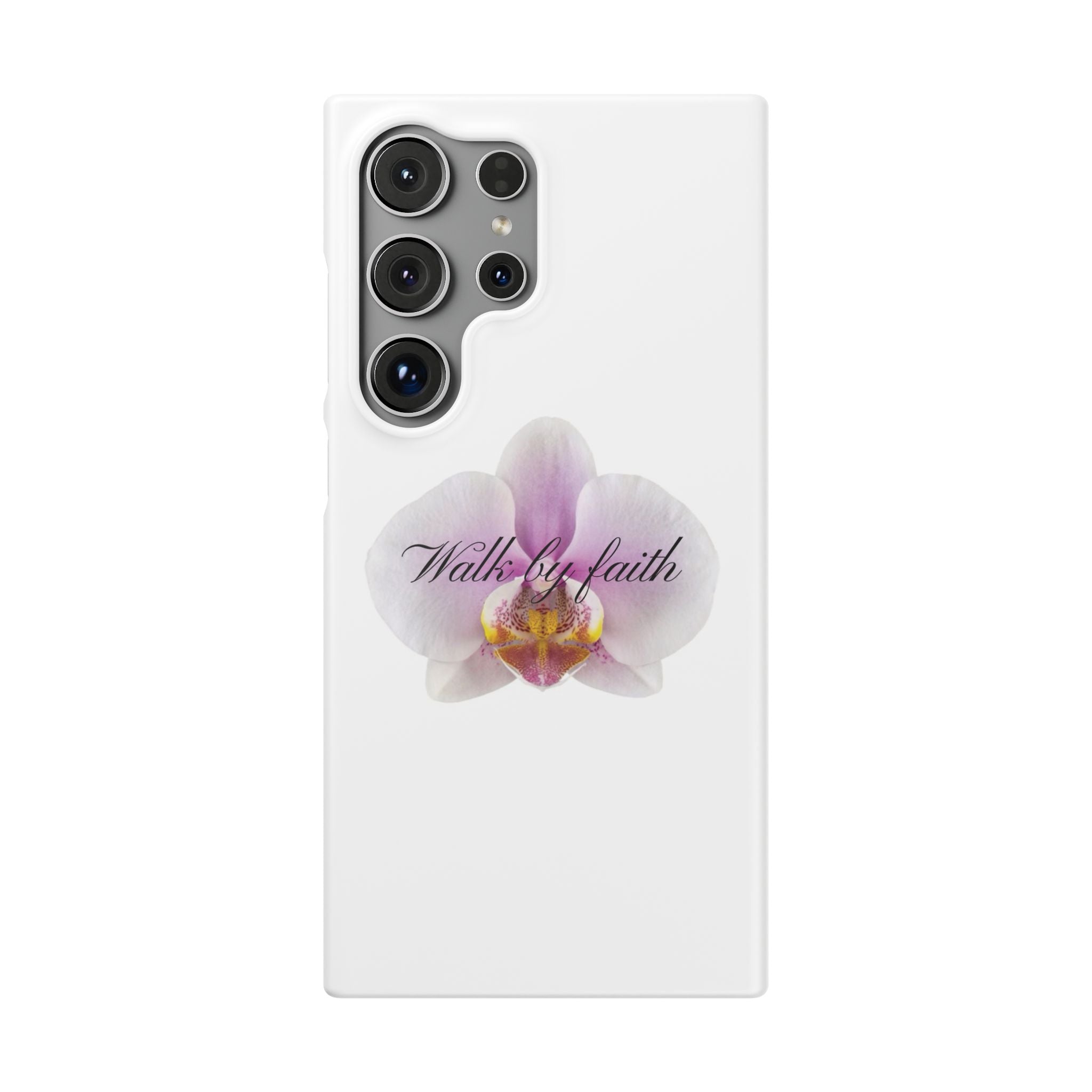 Walk by faith - Orchid phone case