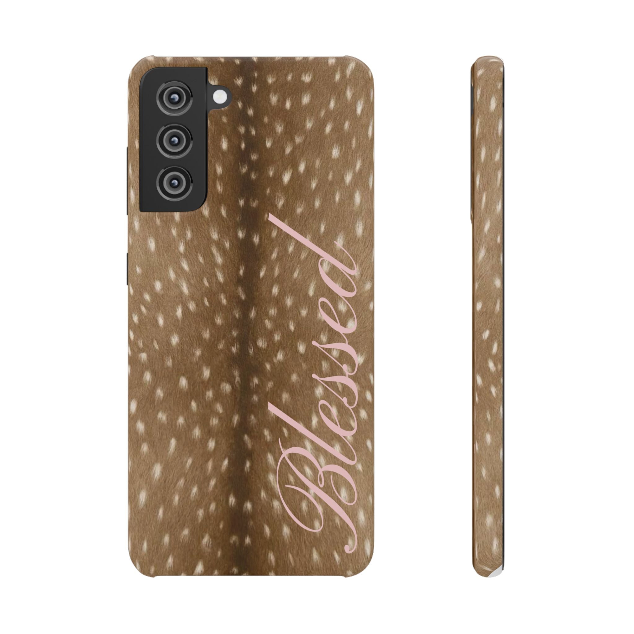 Blessed - Brown Spotted Deer Fur Phone case