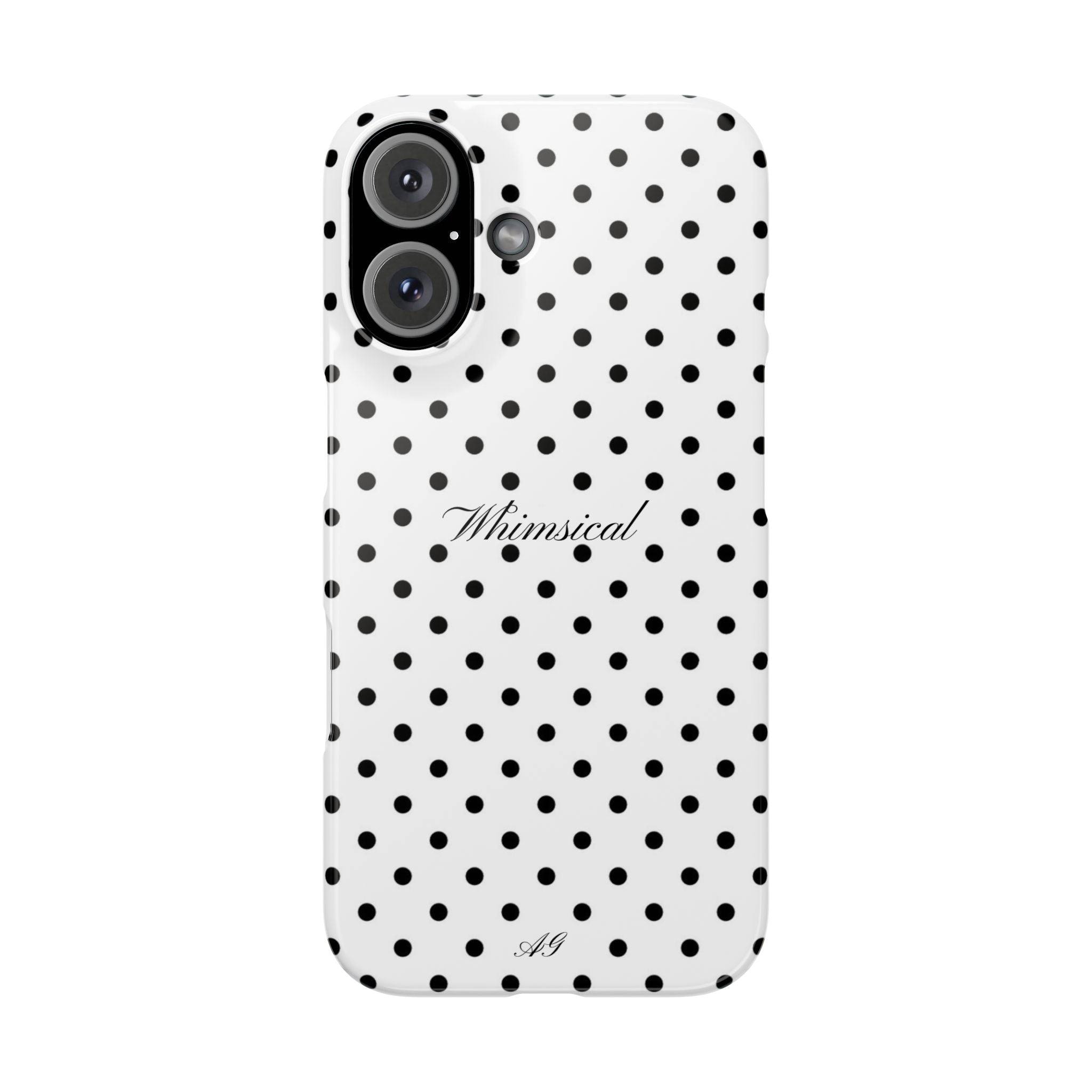 Whimsical - Black polka dot case