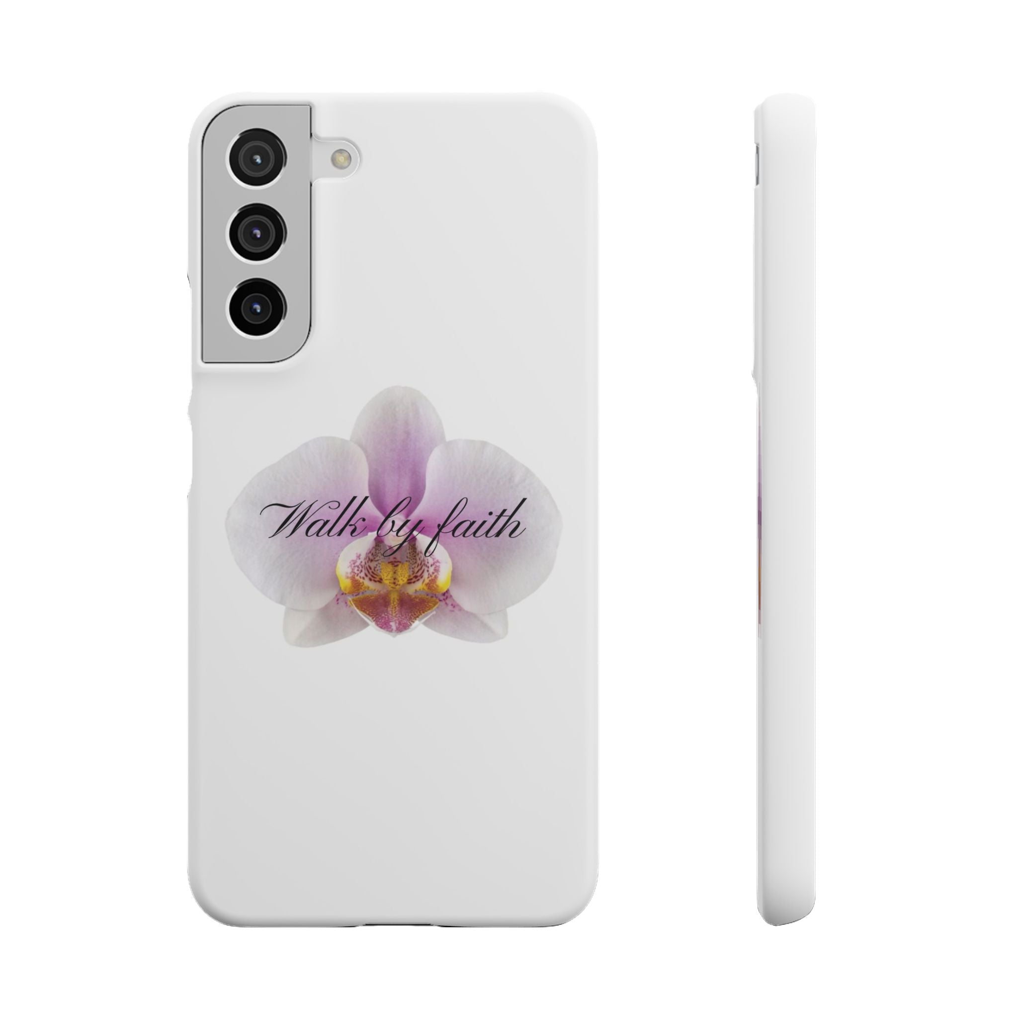 Walk by faith - Orchid phone case