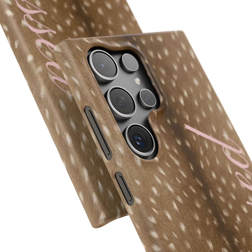 Blessed - Brown Spotted Deer Fur Phone case