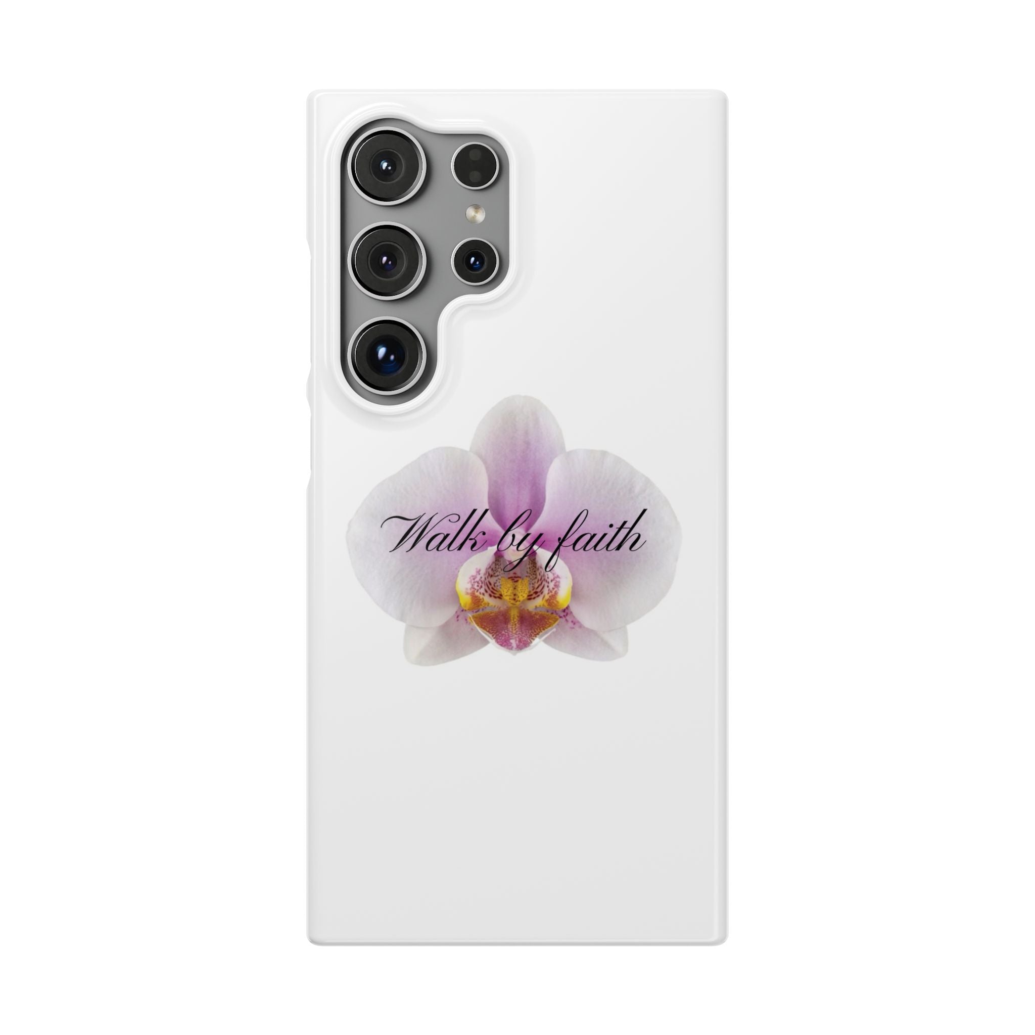 Walk by faith - Orchid phone case