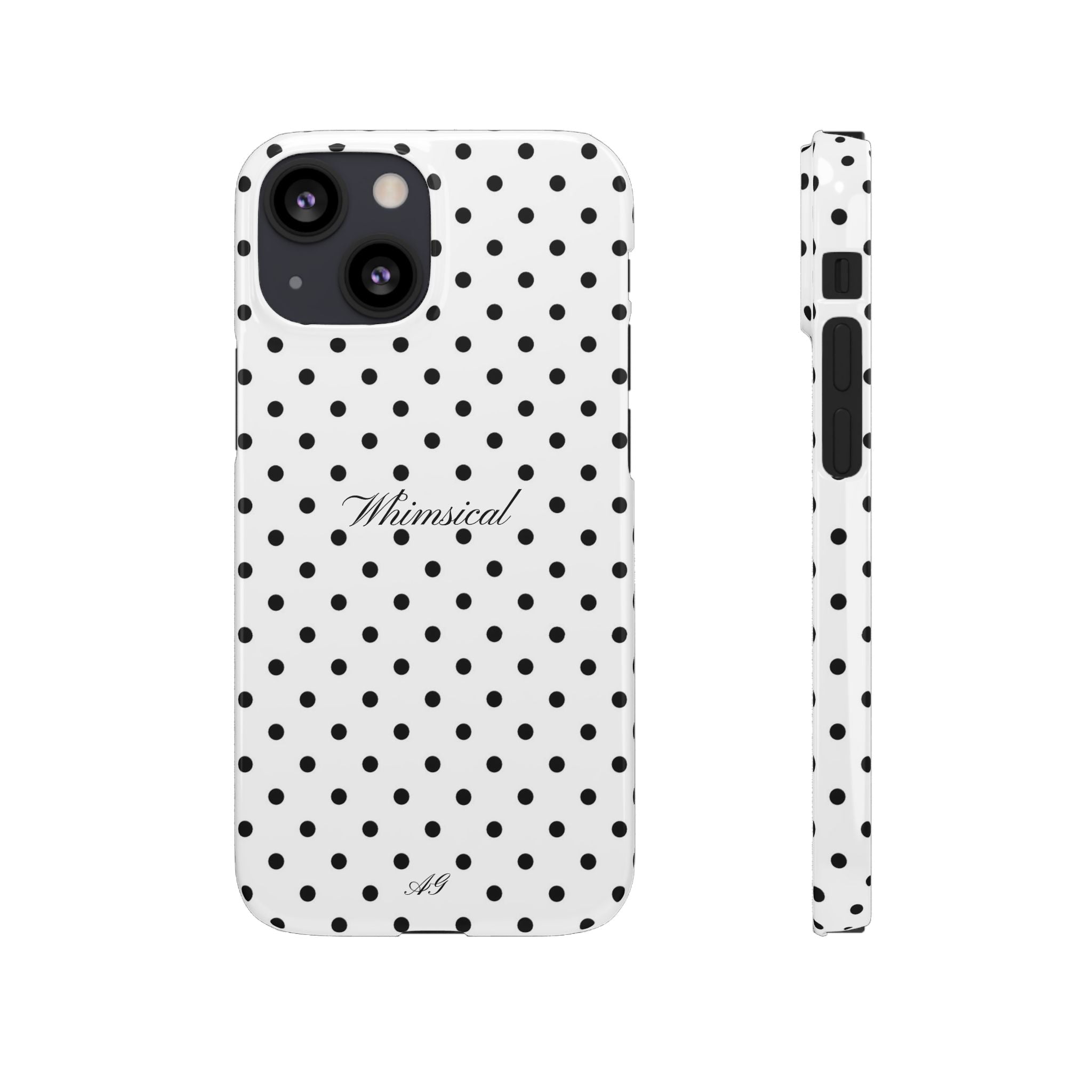 Whimsical - Black polka dot case
