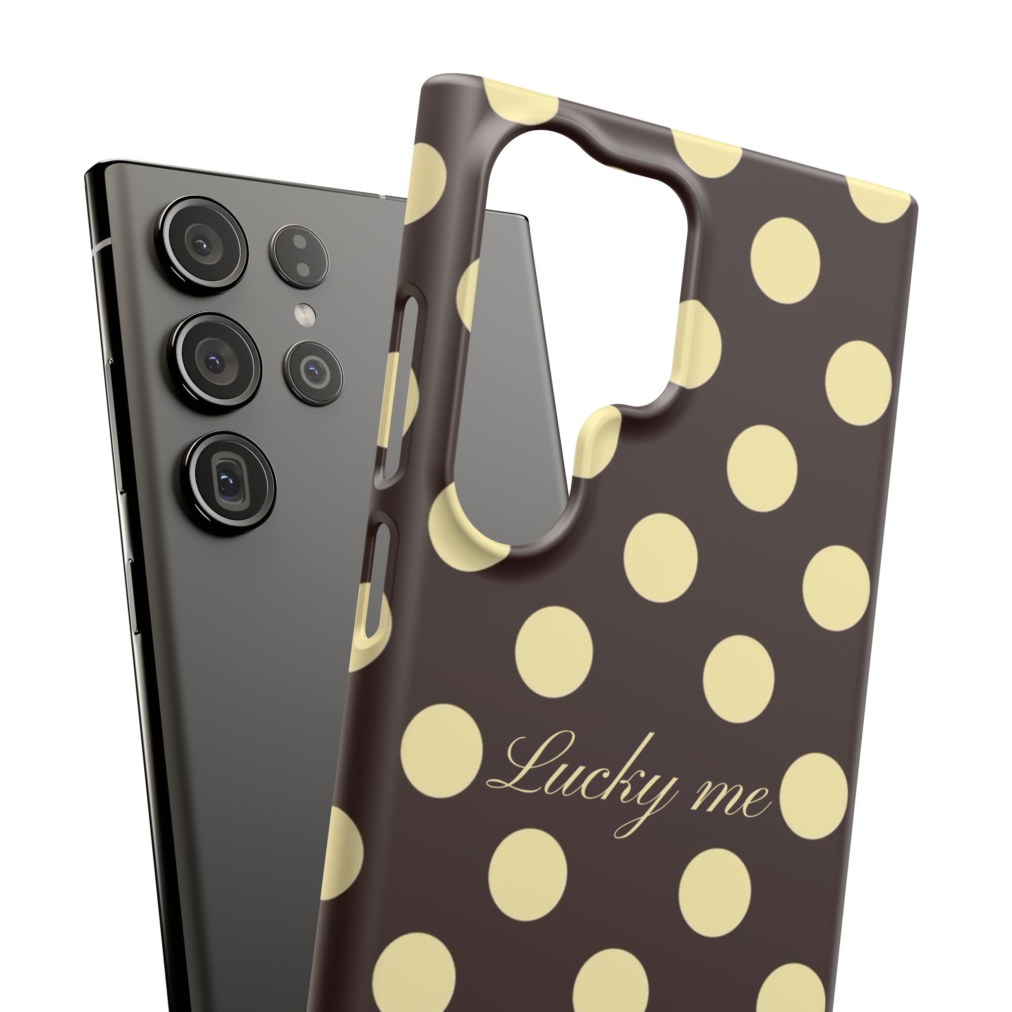 Lucky me - pastel yellow polka dot case