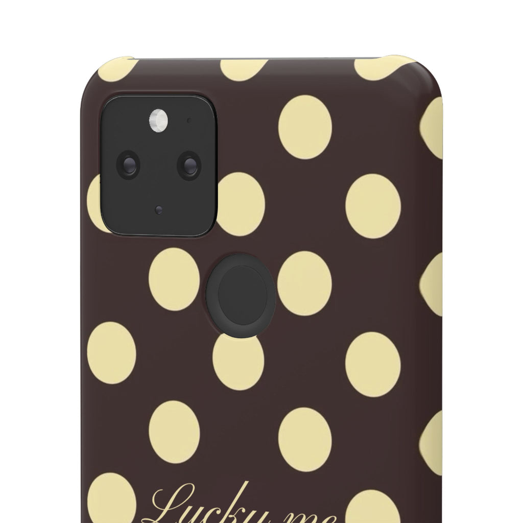 Lucky me - pastel yellow polka dot case