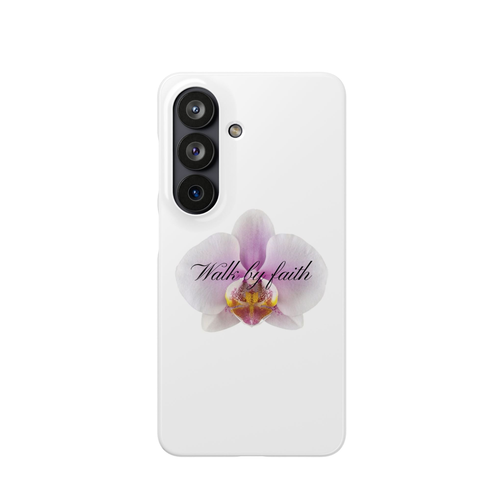 Walk by faith - Orchid phone case