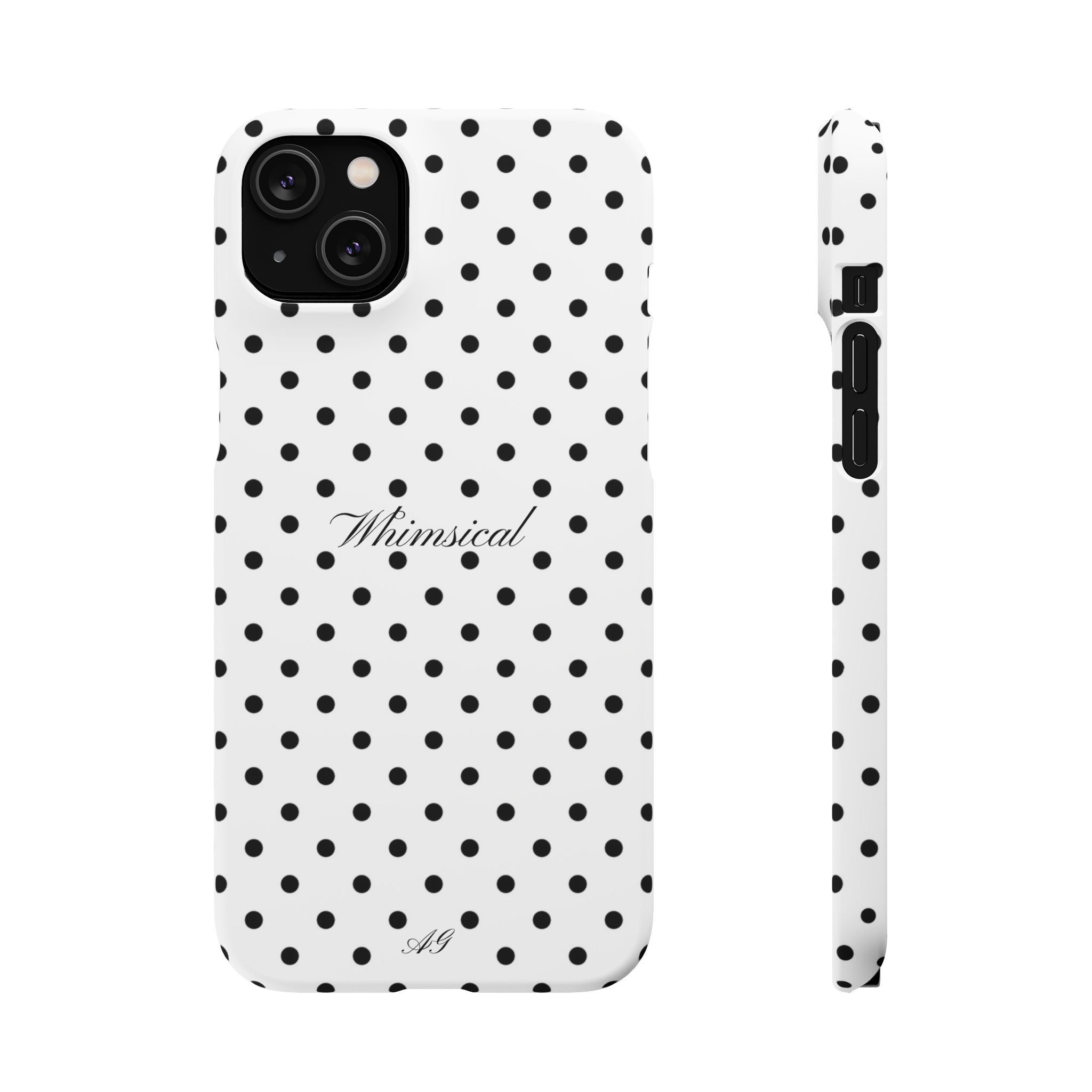 Whimsical - Black polka dot case