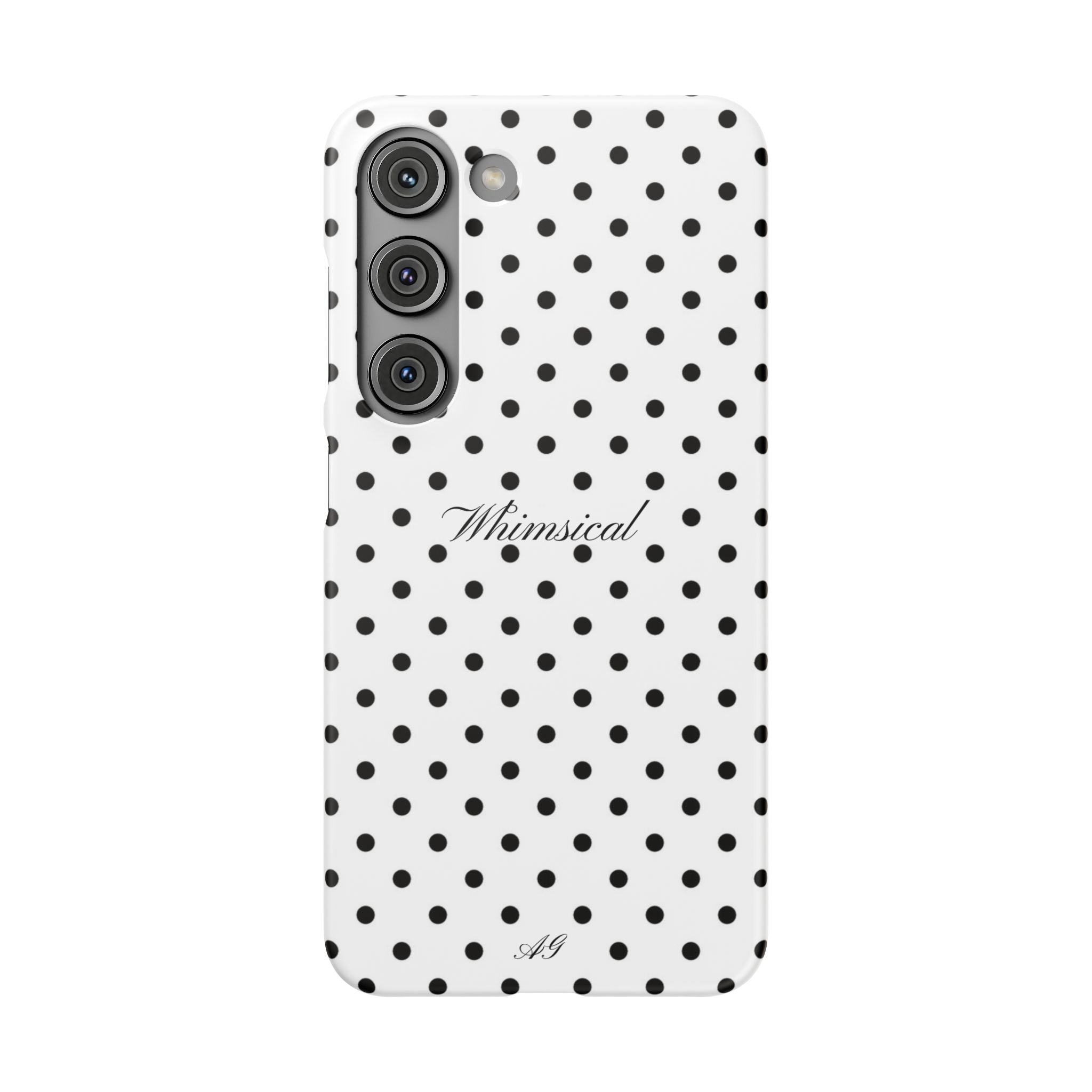 Whimsical - Black polka dot case