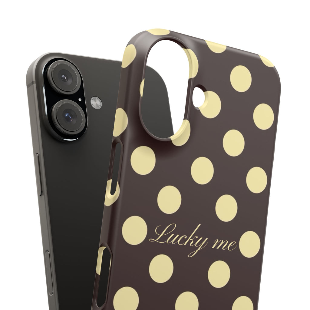Lucky me - pastel yellow polka dot case
