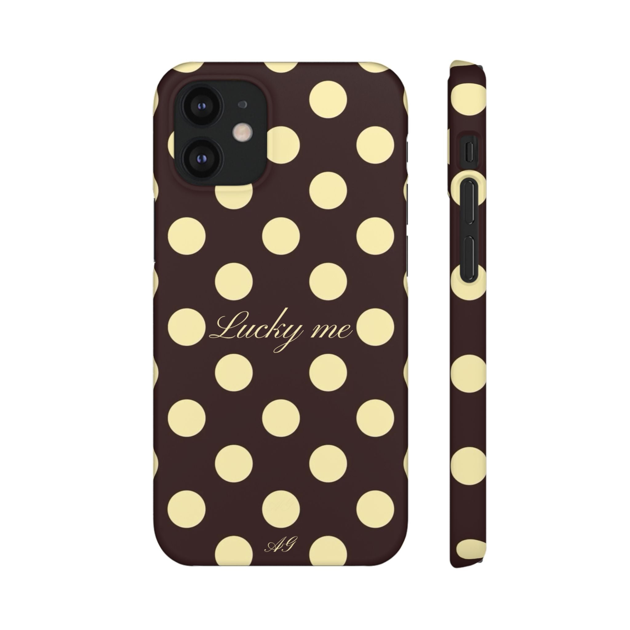 Lucky me - pastel yellow polka dot case