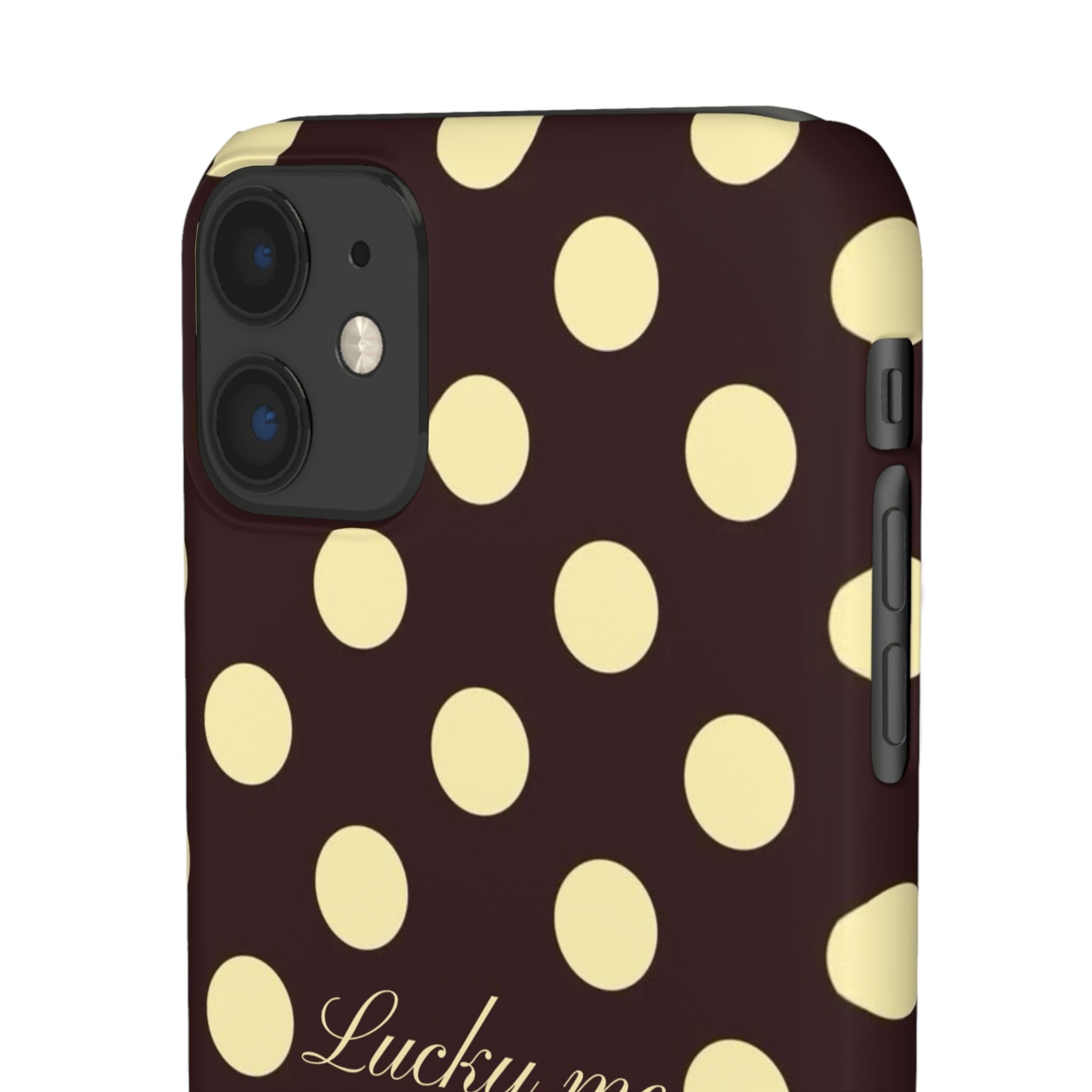 Lucky me - pastel yellow polka dot case