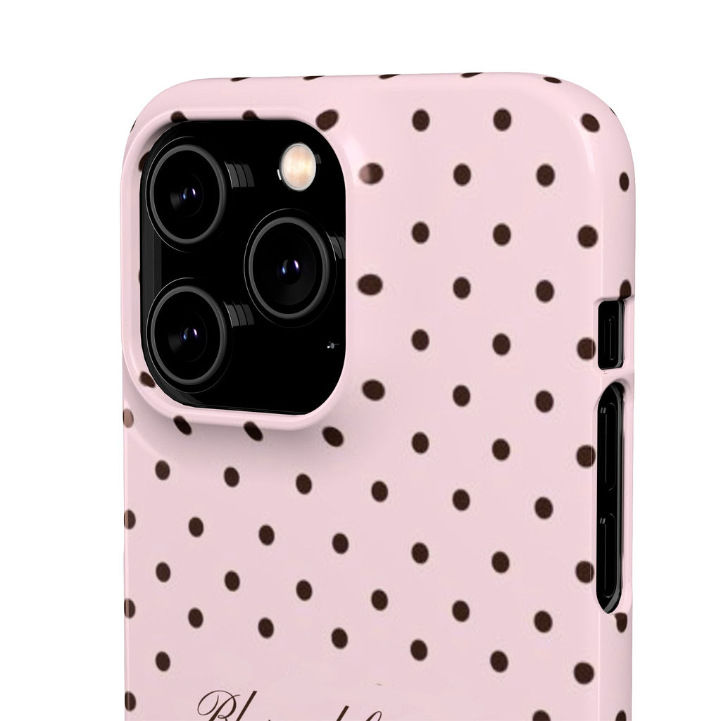 Blessed by God - Pink polka dot case