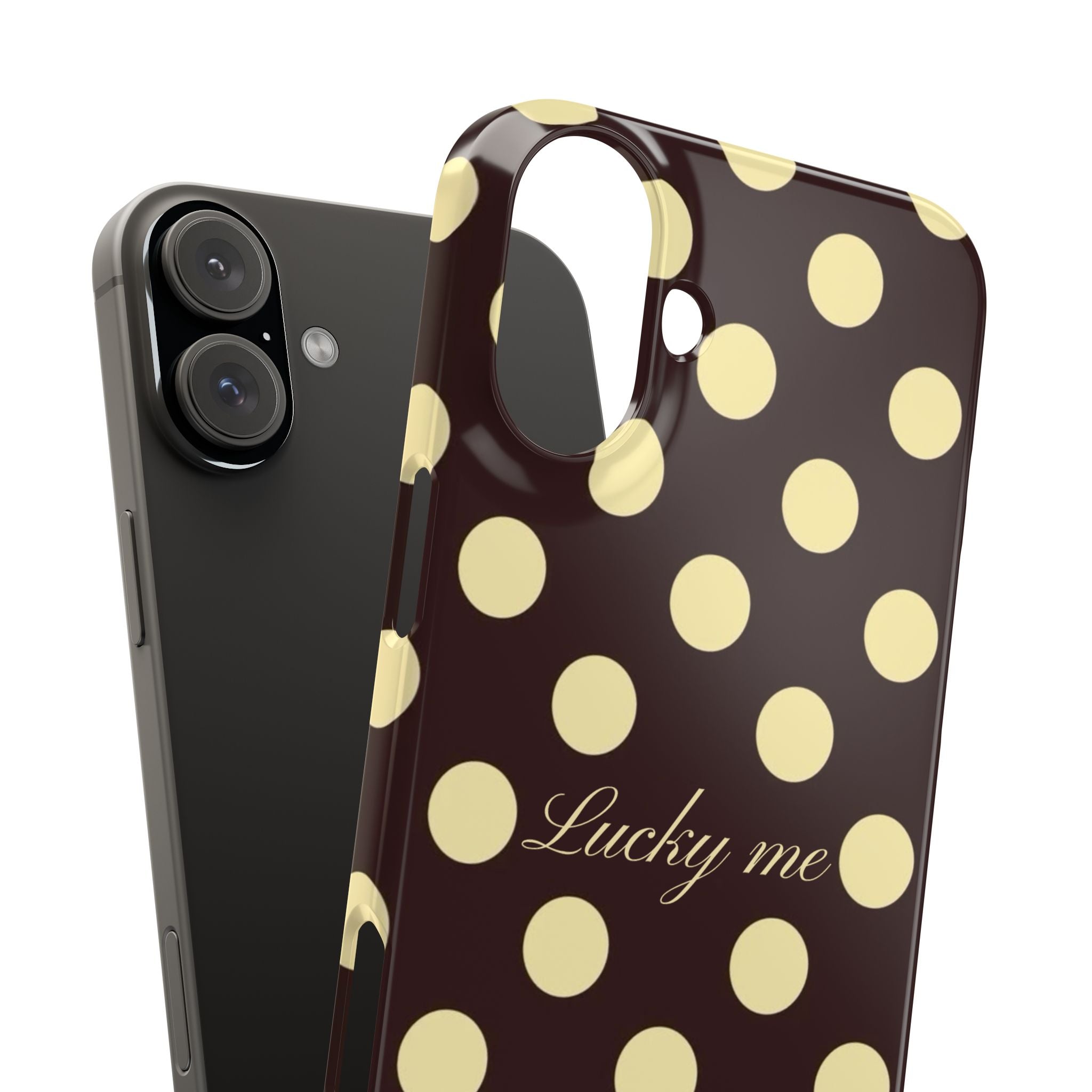 Lucky me - pastel yellow polka dot case