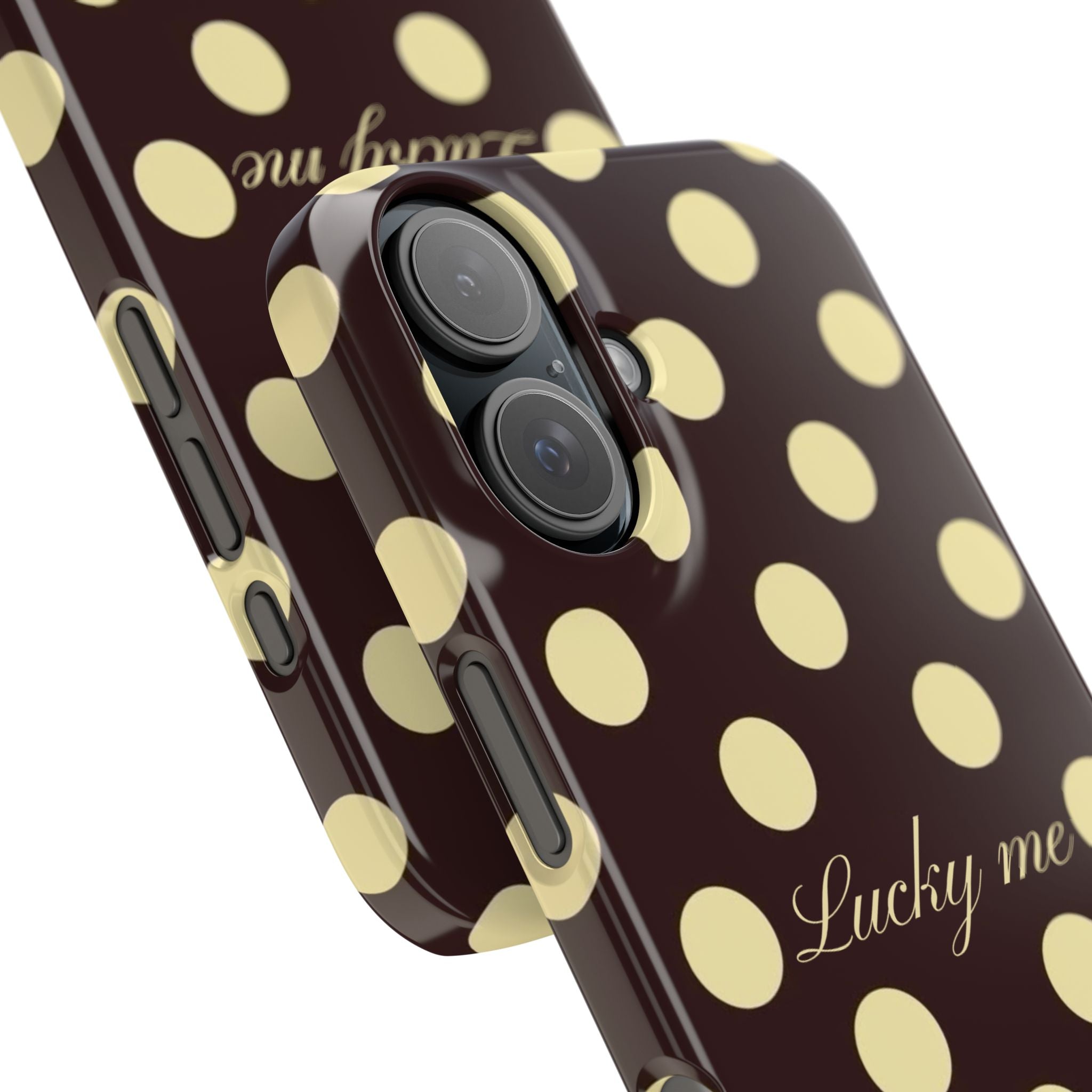 Lucky me - pastel yellow polka dot case