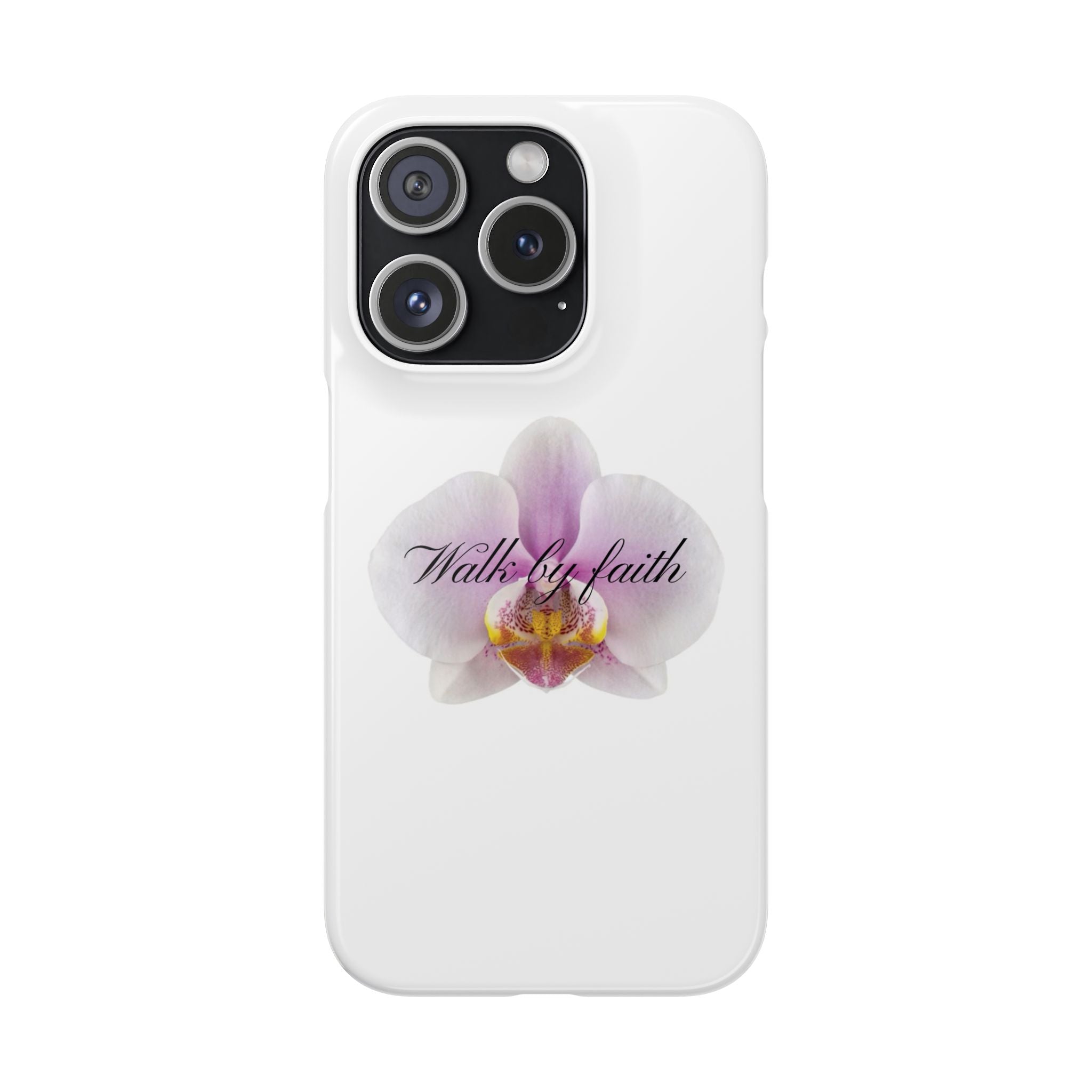 Walk by faith - Orchid phone case