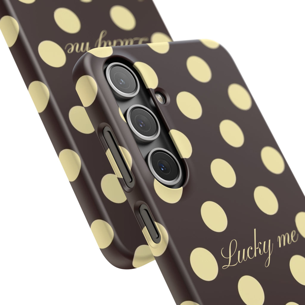 Lucky me - pastel yellow polka dot case