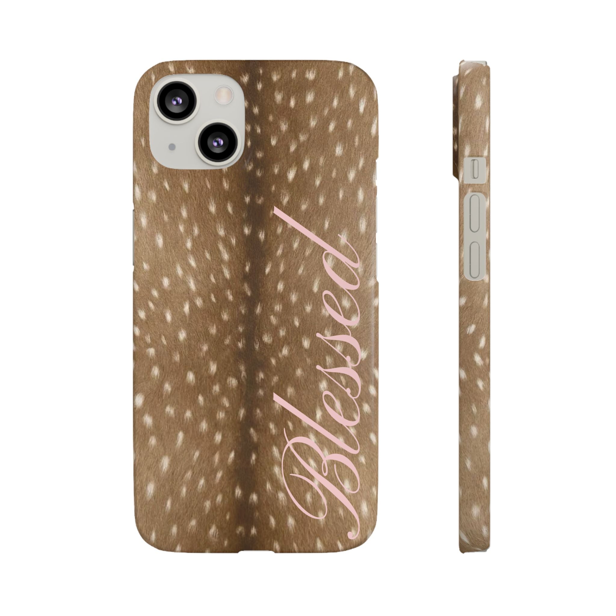 Blessed - Brown Spotted Deer Fur Phone case