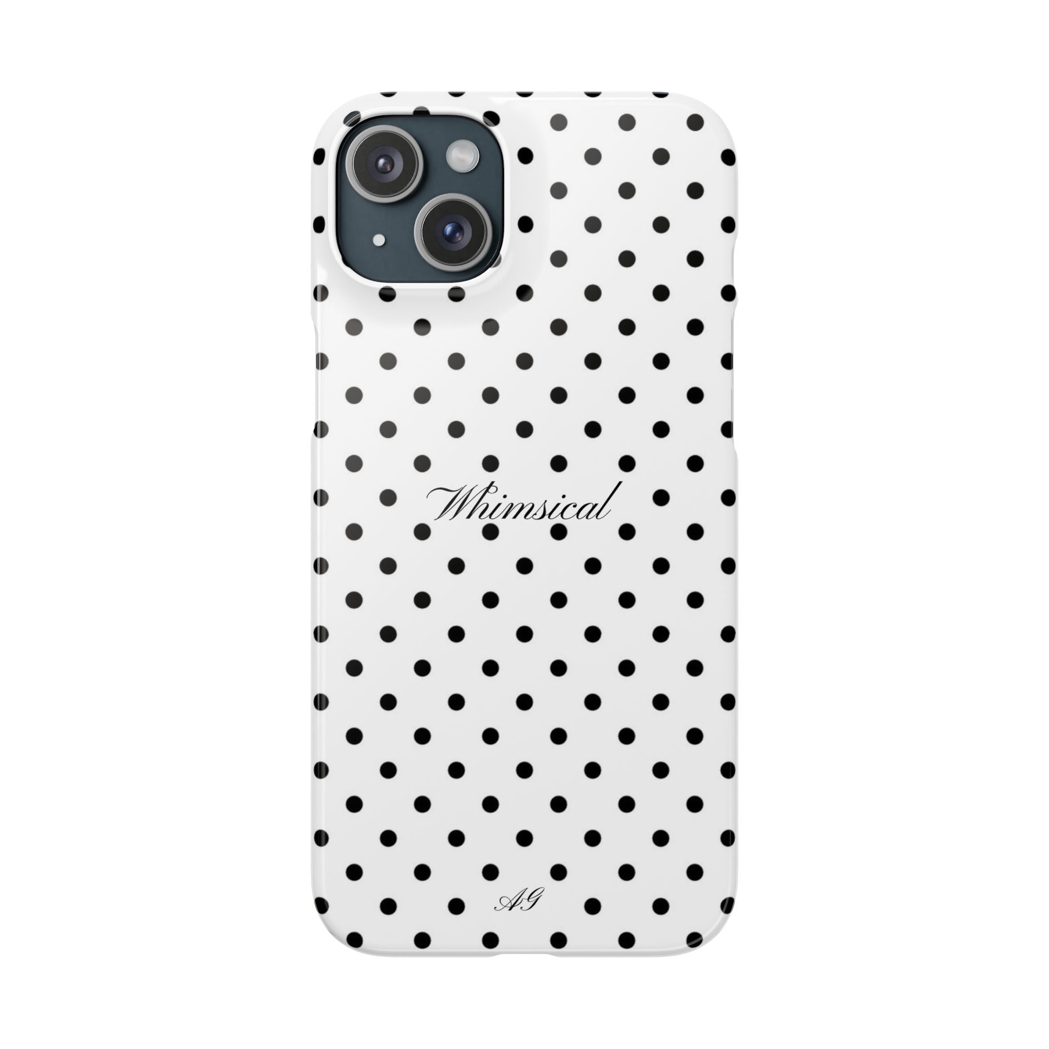 Whimsical - Black polka dot case