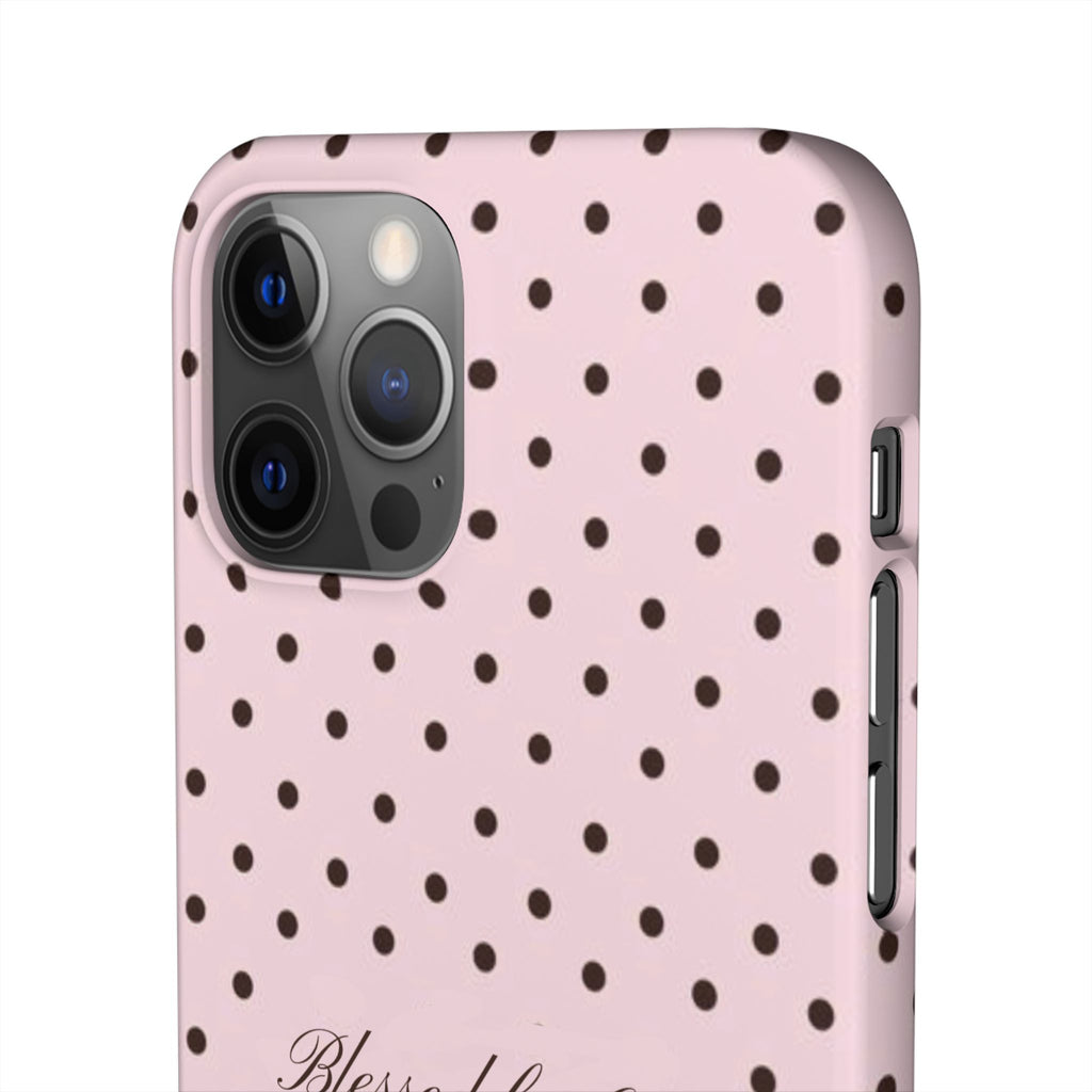 Blessed by God - Pink polka dot case