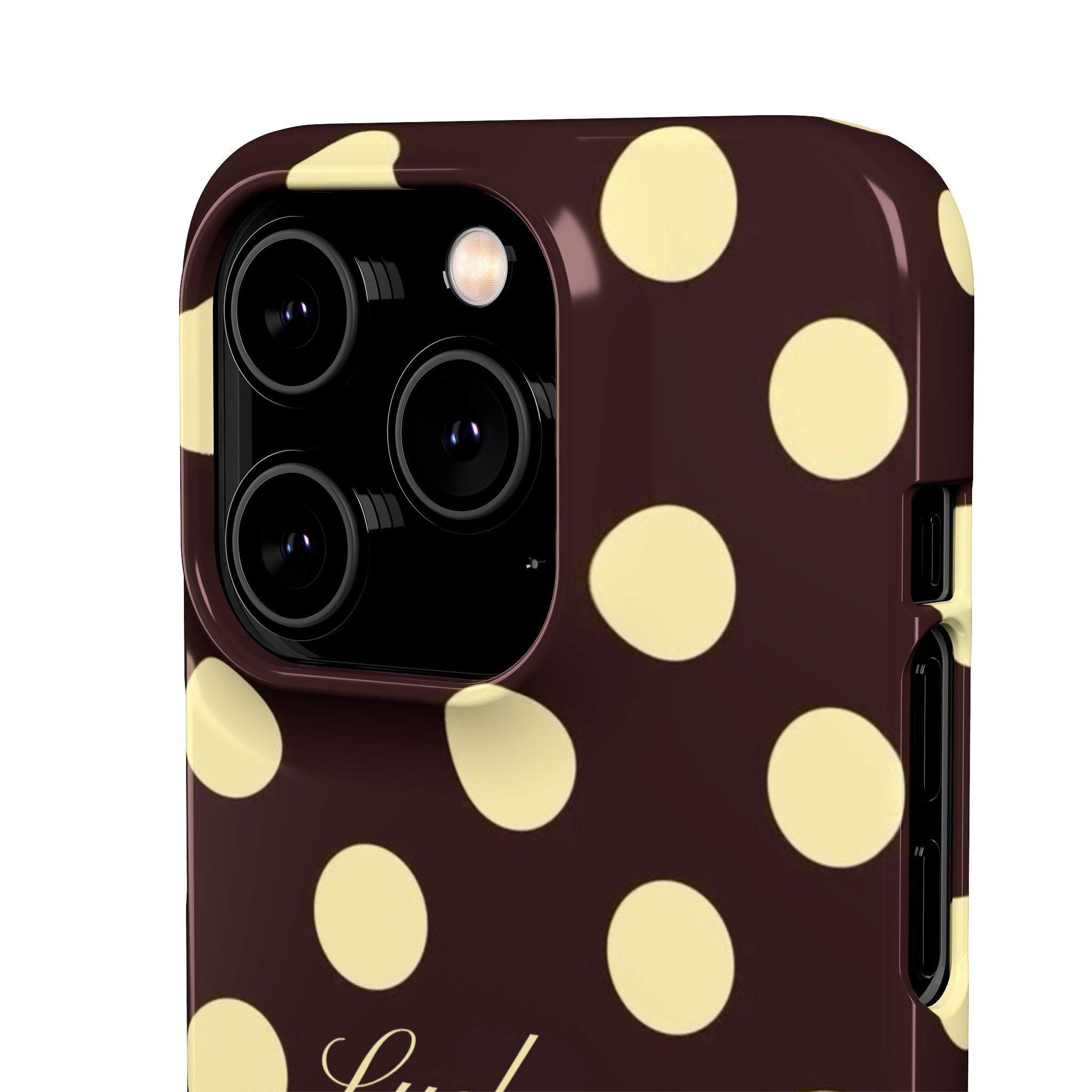 Lucky me - pastel yellow polka dot case