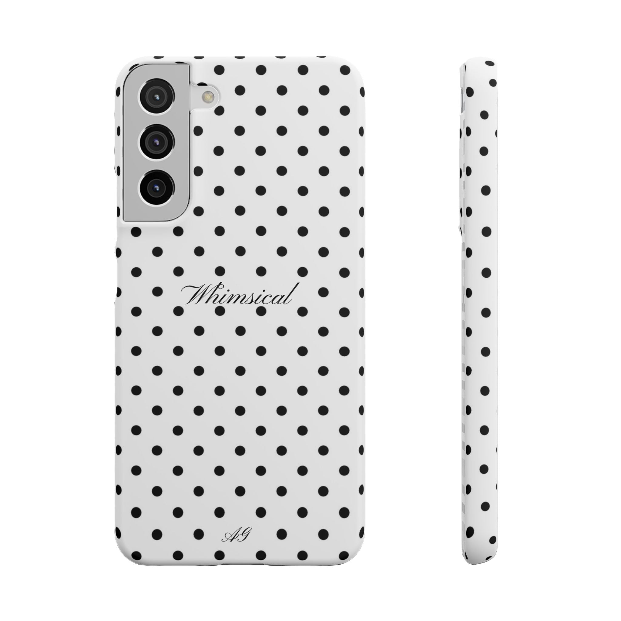 Whimsical - Black polka dot case