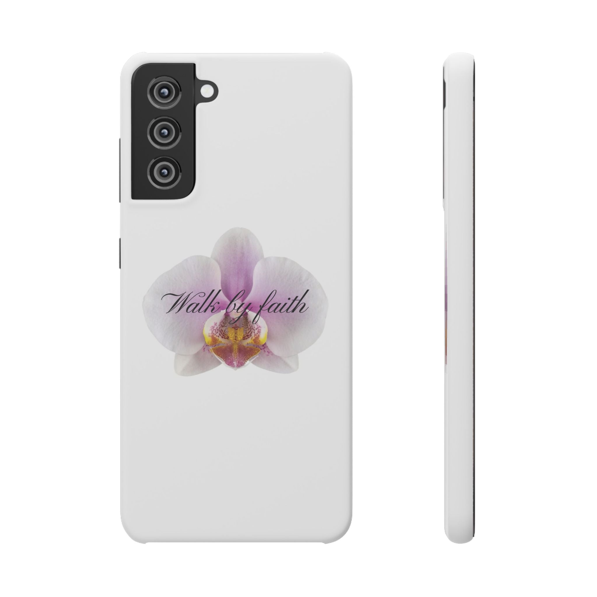 Walk by faith - Orchid phone case