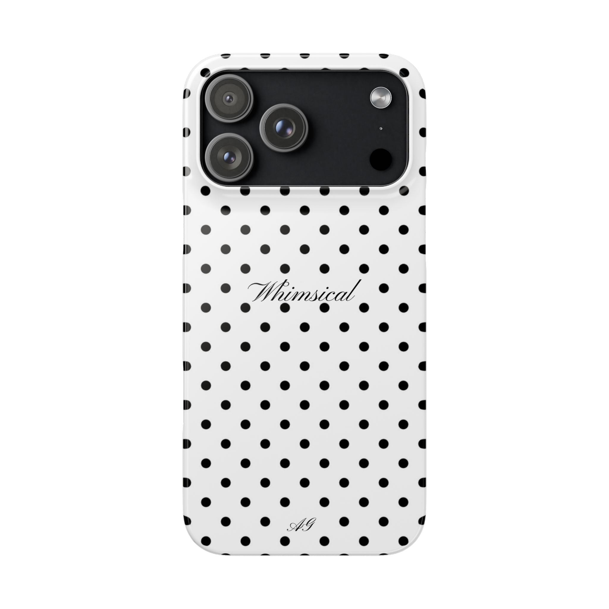 Whimsical - Black polka dot case