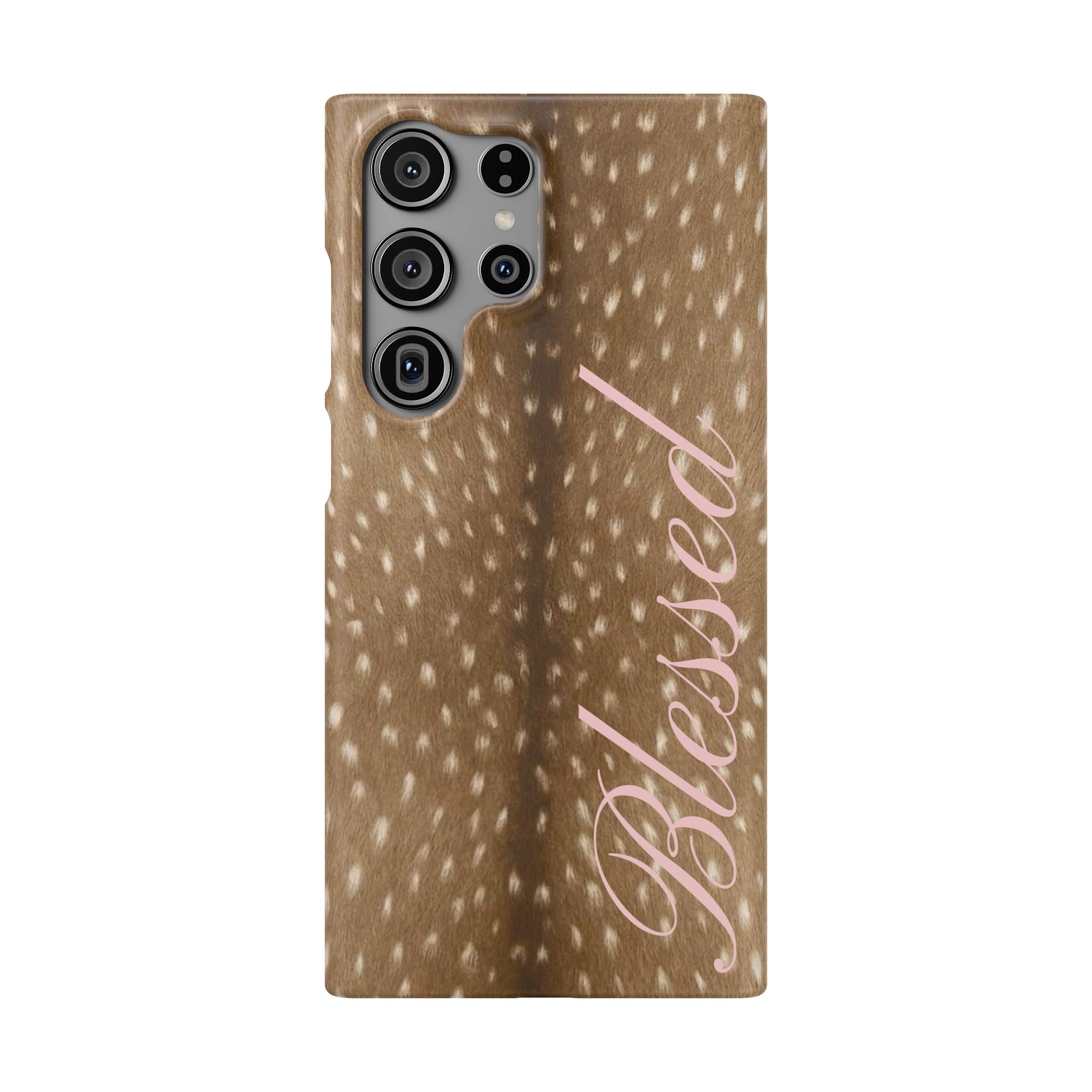 Blessed - Brown Spotted Deer Fur Phone case