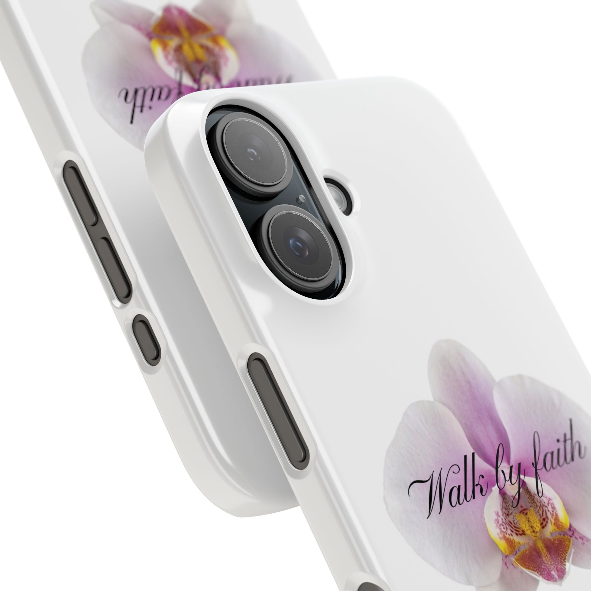 Walk by faith - Orchid phone case