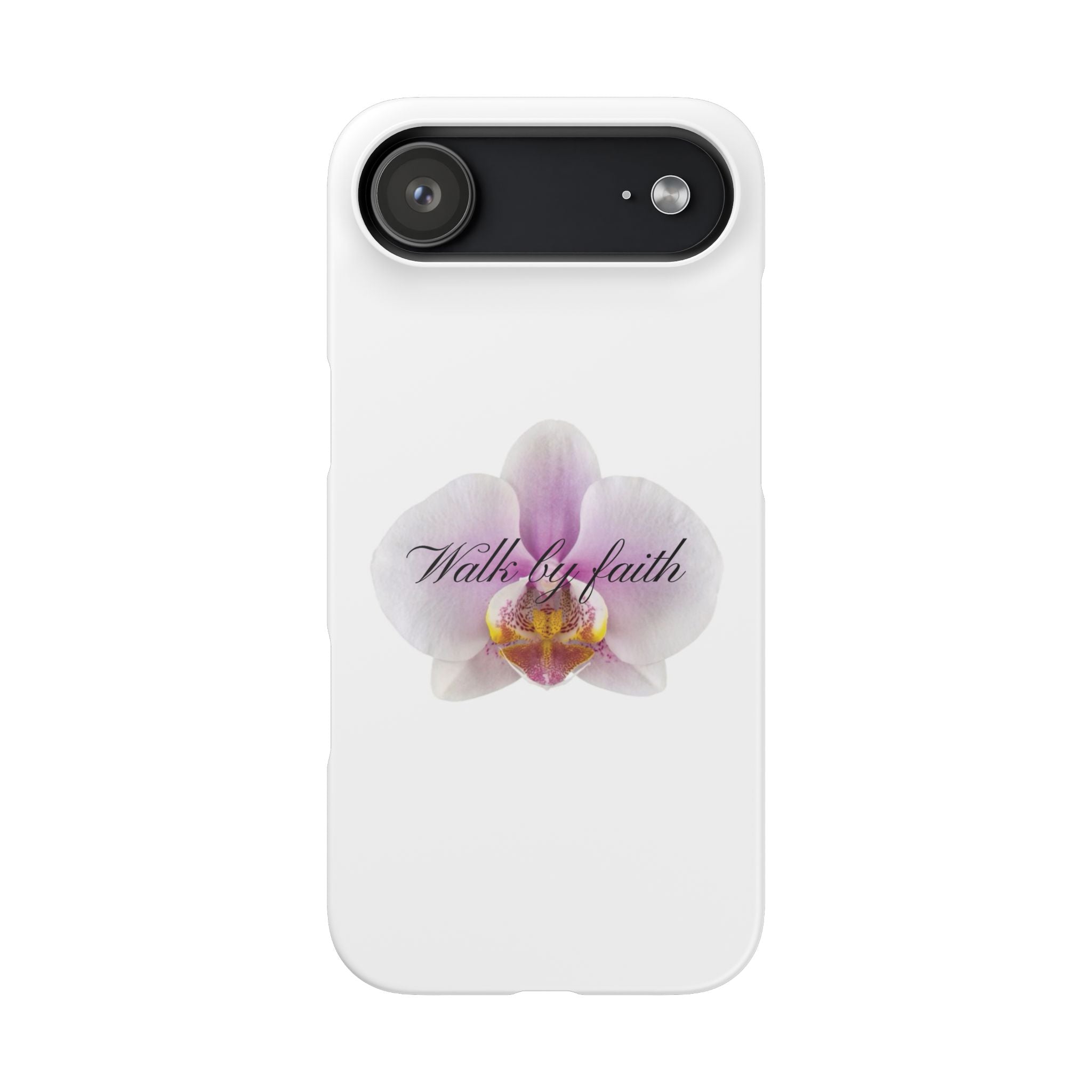 Walk by faith - Orchid phone case