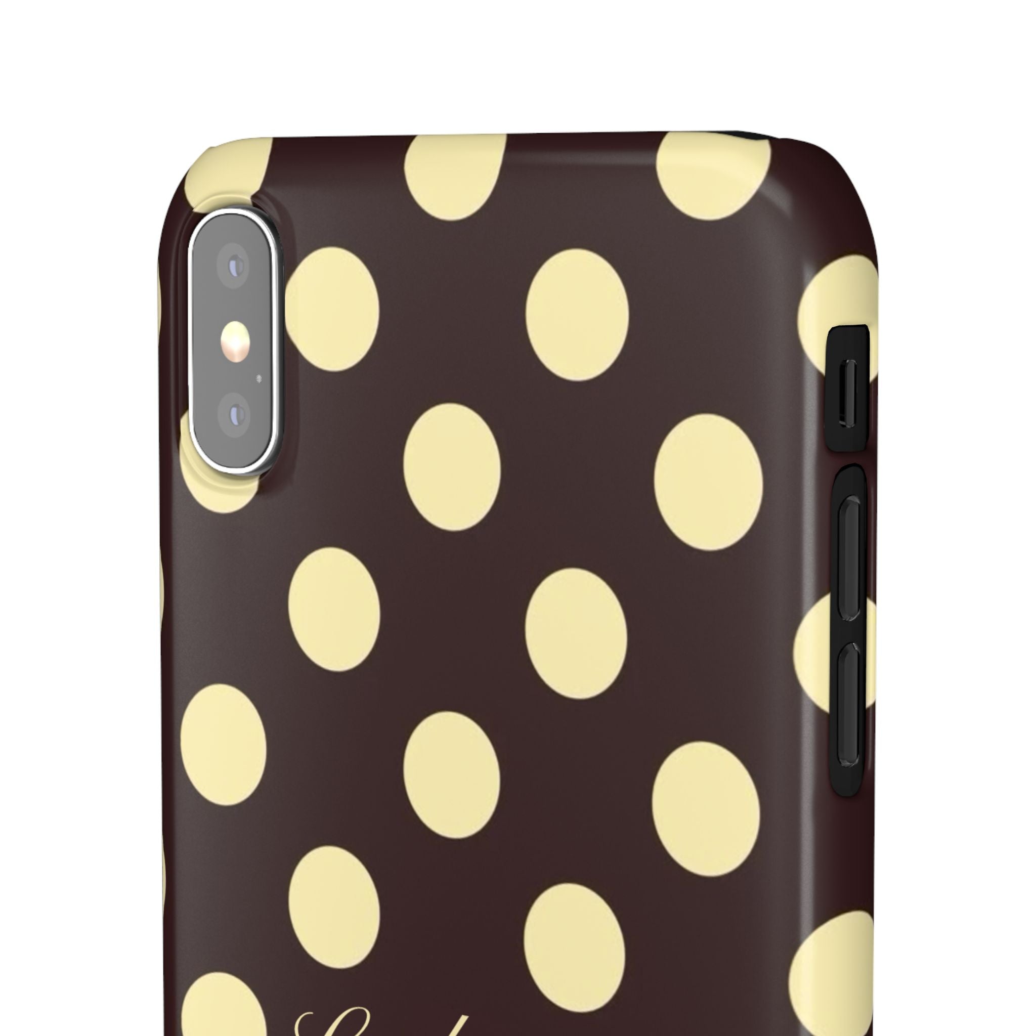 Lucky me - pastel yellow polka dot case