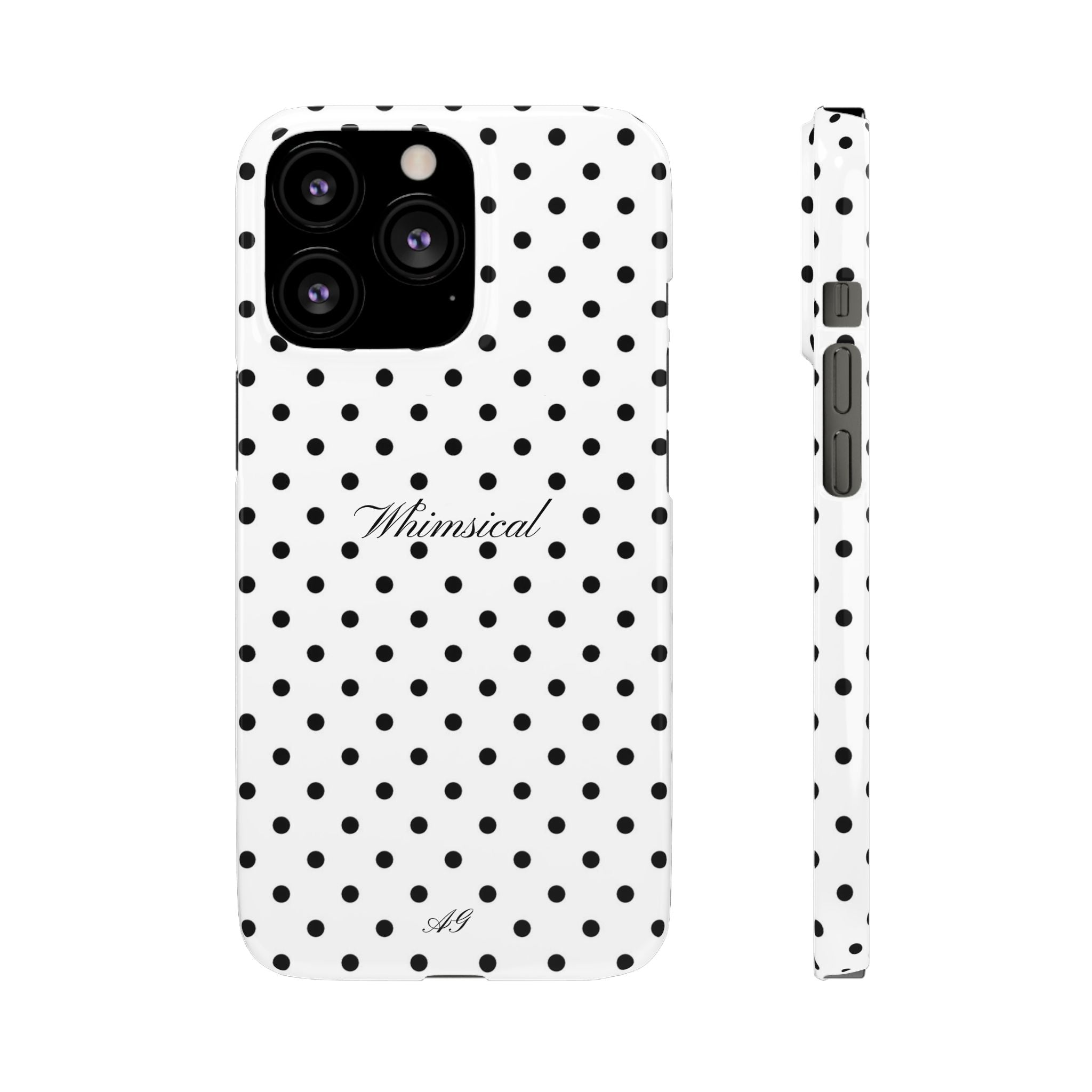Whimsical - Black polka dot case