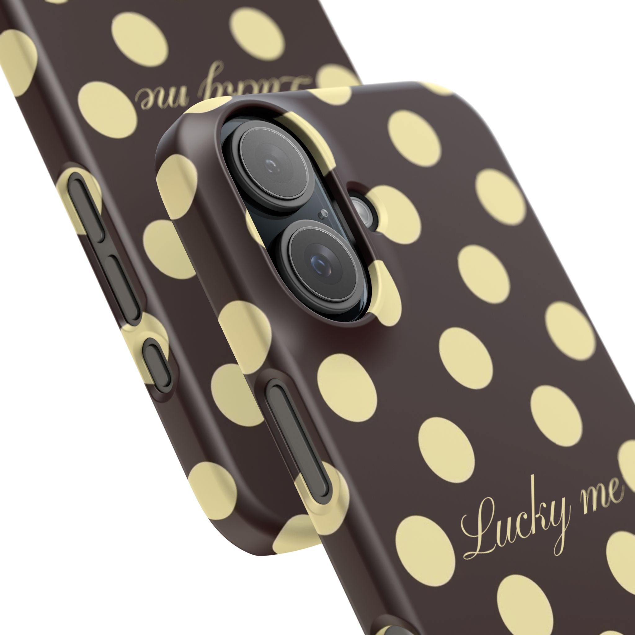 Lucky me - pastel yellow polka dot case