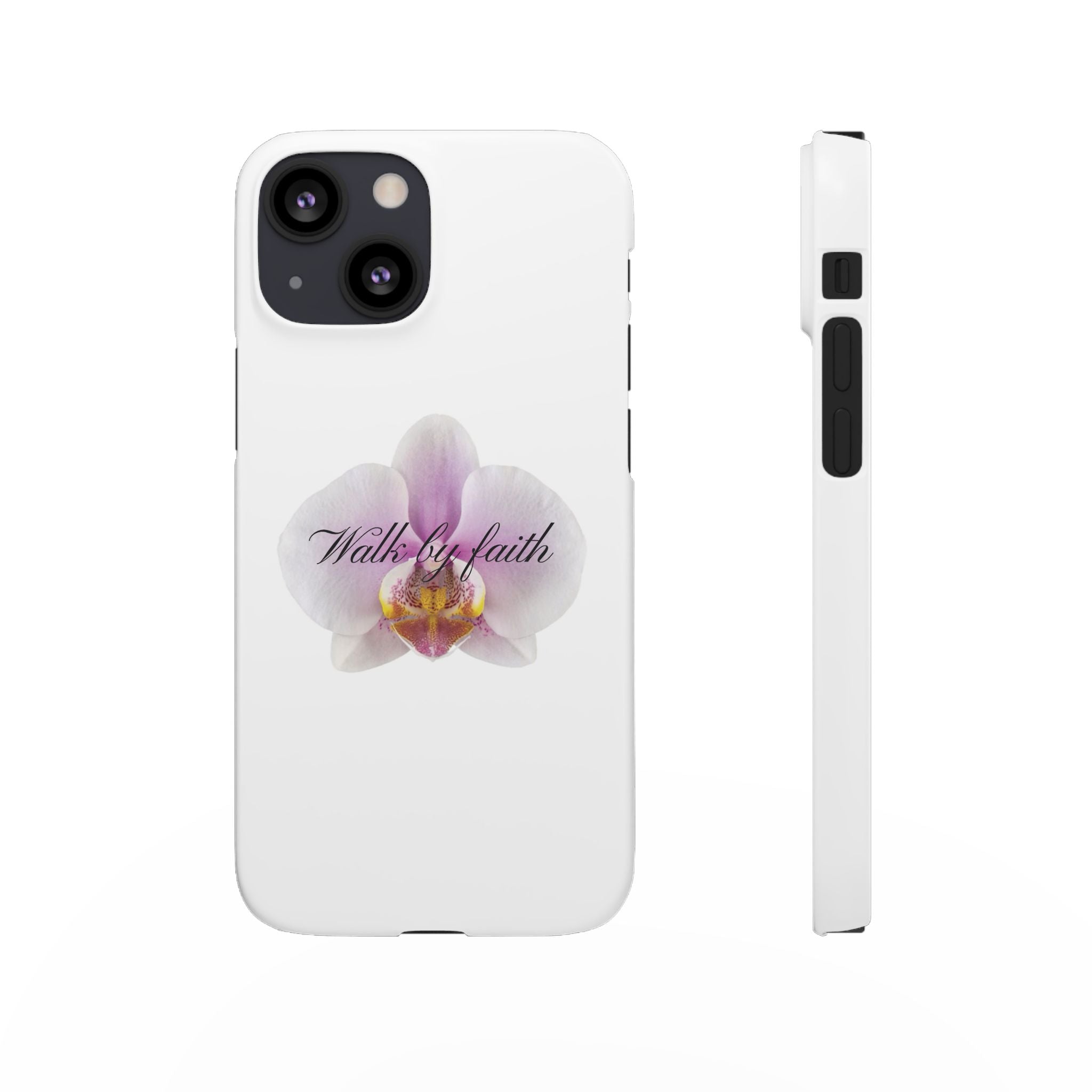 Walk by faith - Orchid phone case