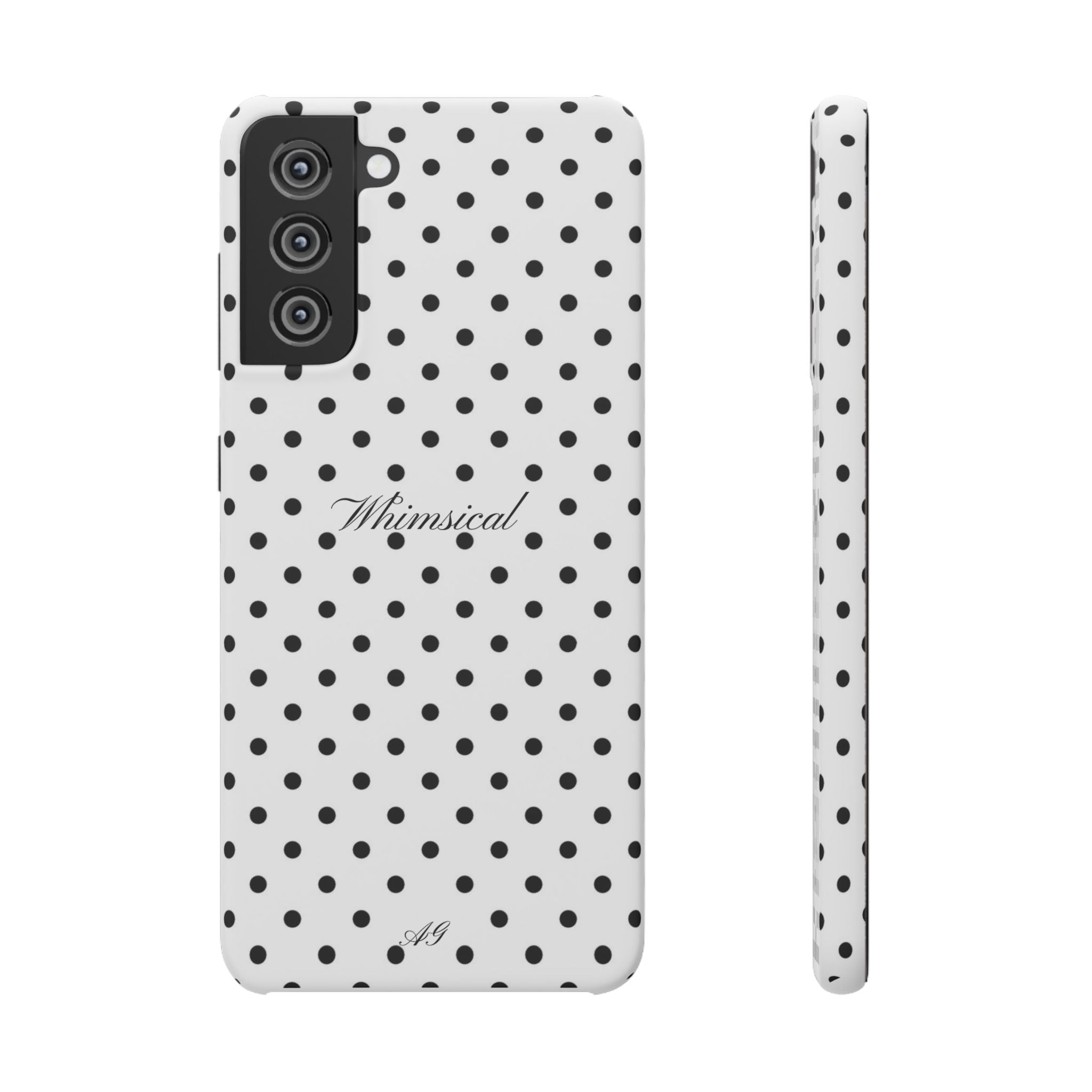 Whimsical - Black polka dot case