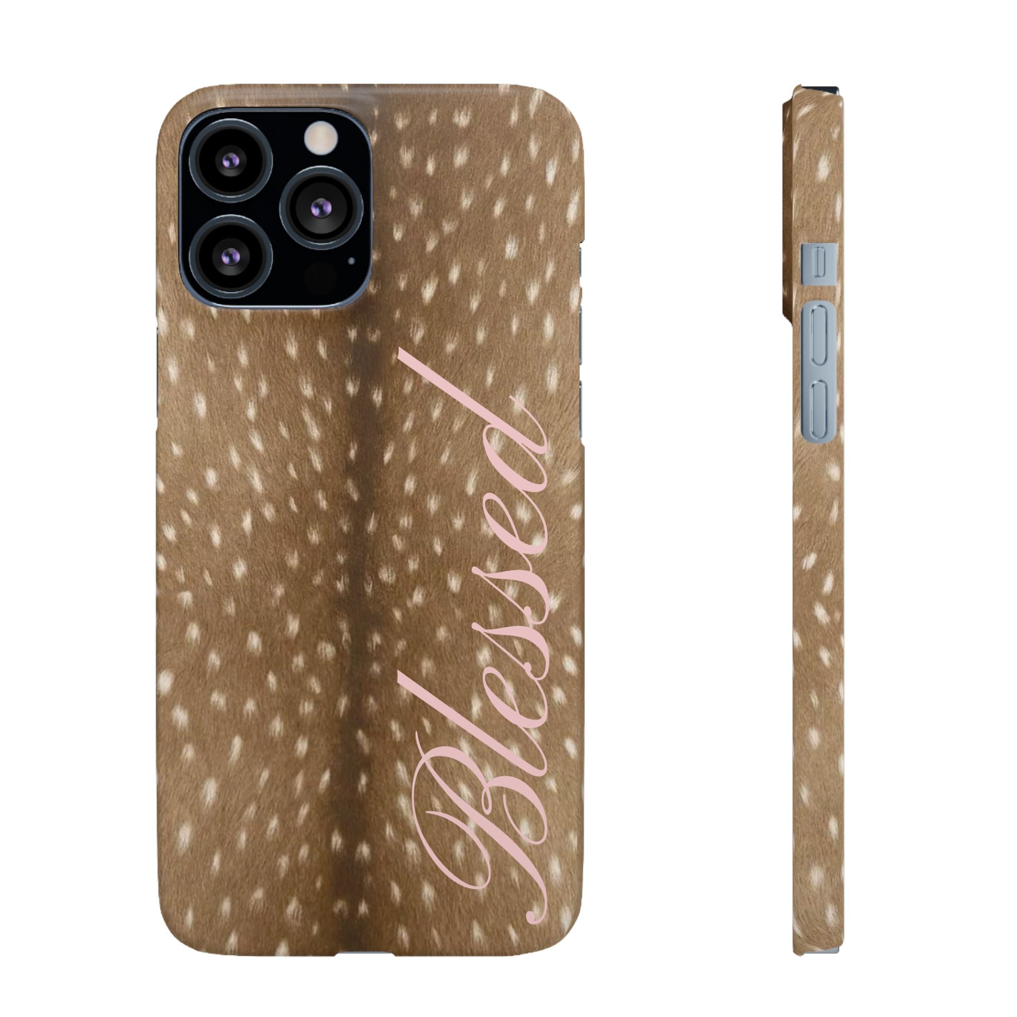 Blessed - Brown Spotted Deer Fur Phone case