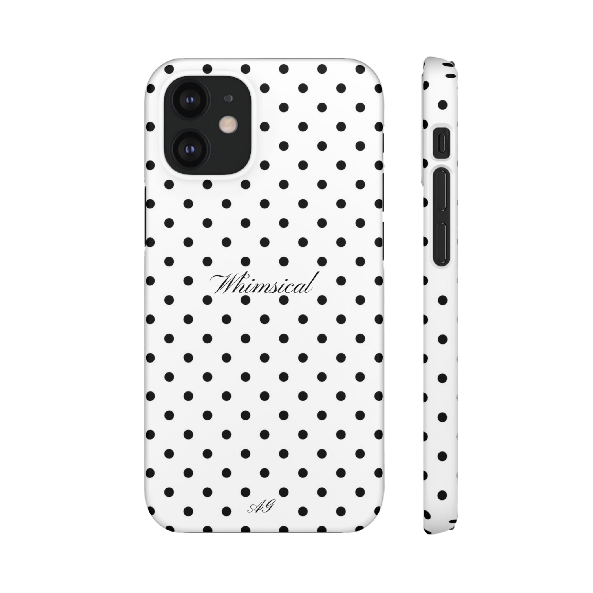 Whimsical - Black polka dot case