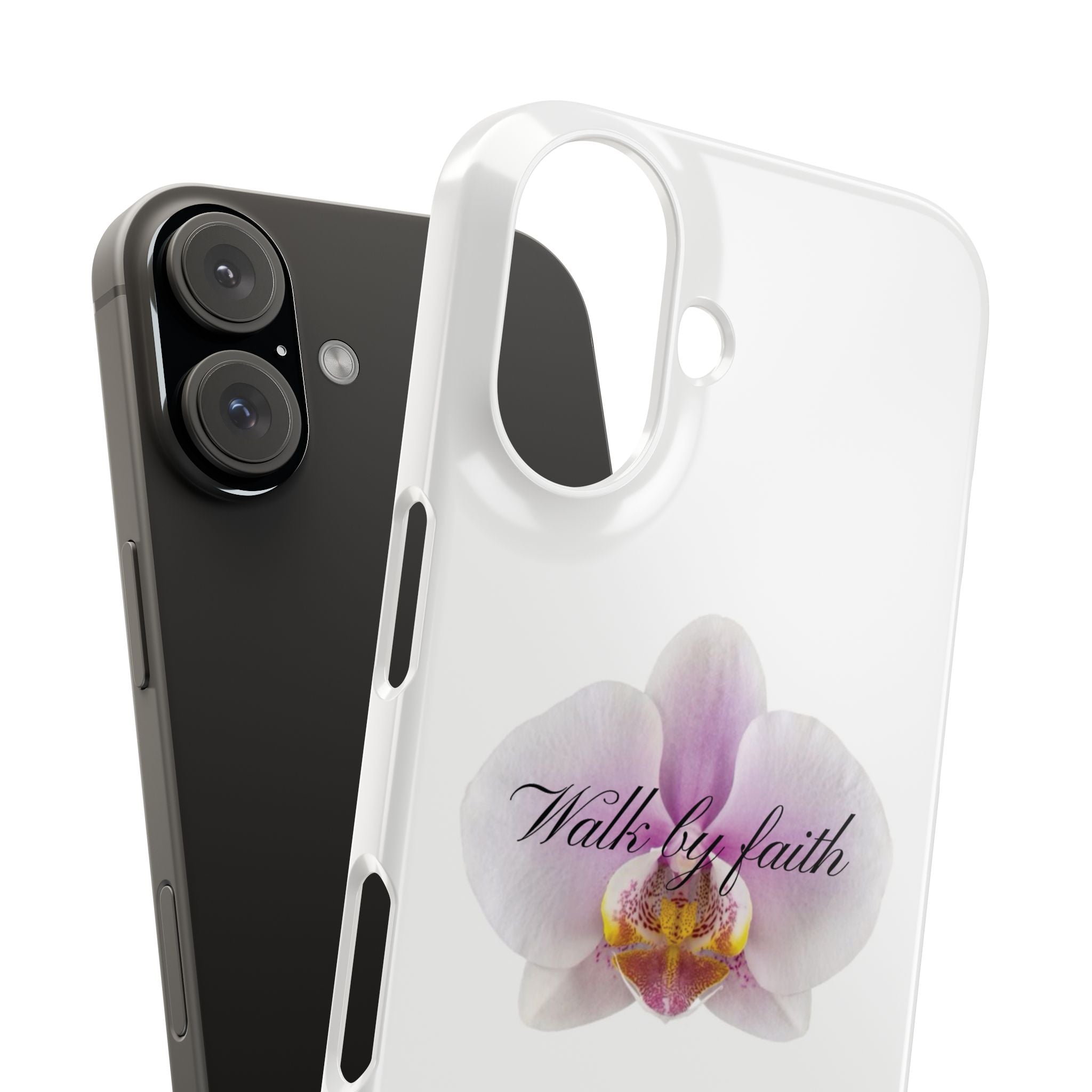 Walk by faith - Orchid phone case