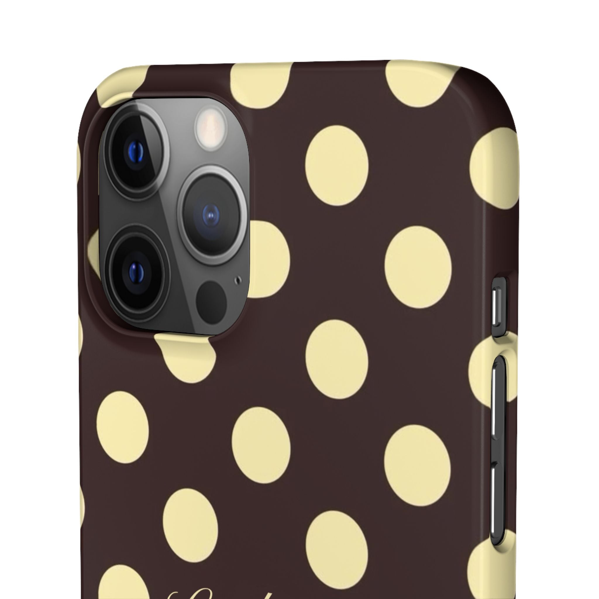 Lucky me - pastel yellow polka dot case