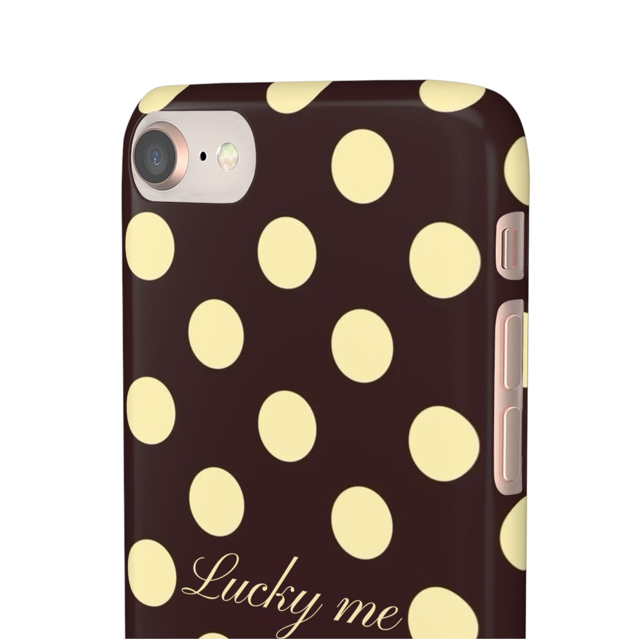 Lucky me - pastel yellow polka dot case