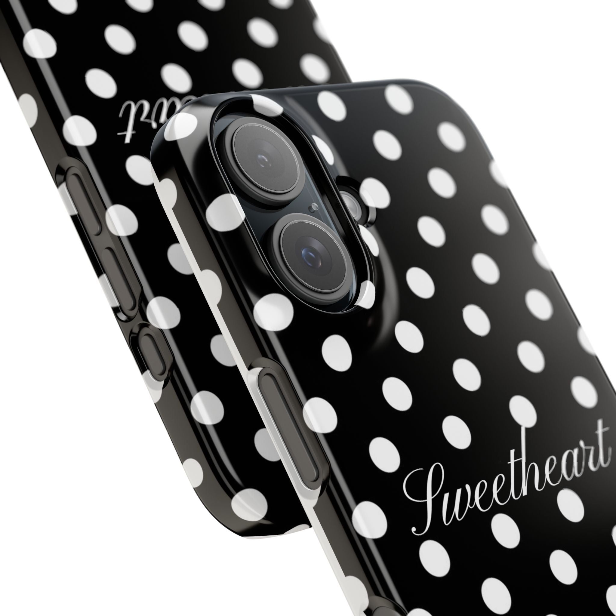 Sweetheart - white polka dot case