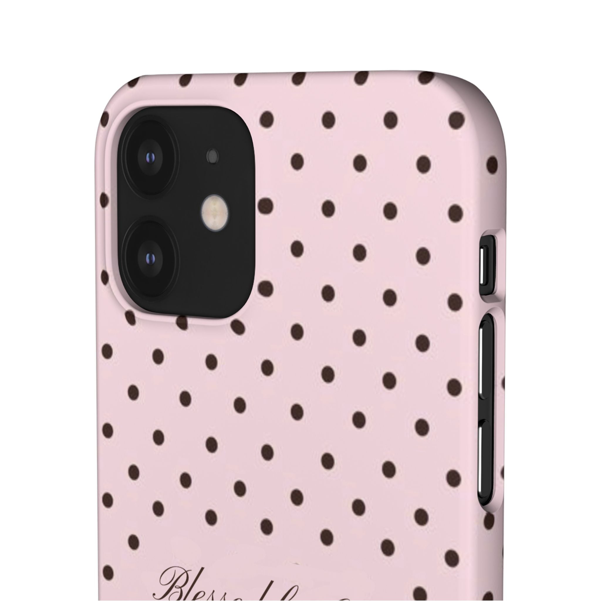 Blessed by God - Pink polka dot case