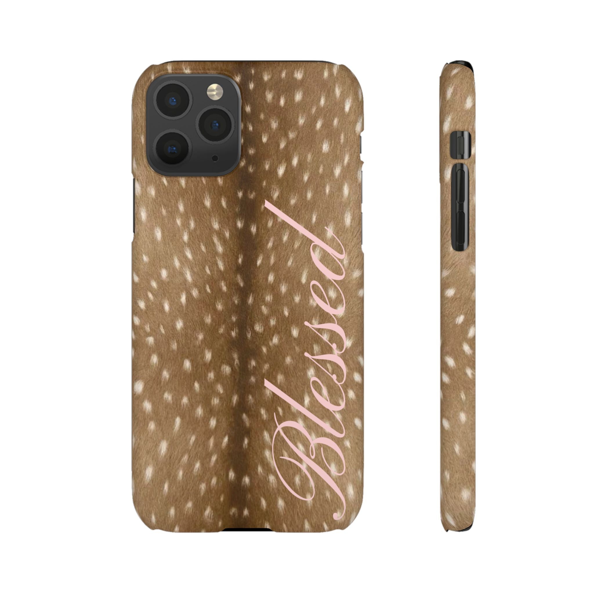Blessed - Brown Spotted Deer Fur Phone case