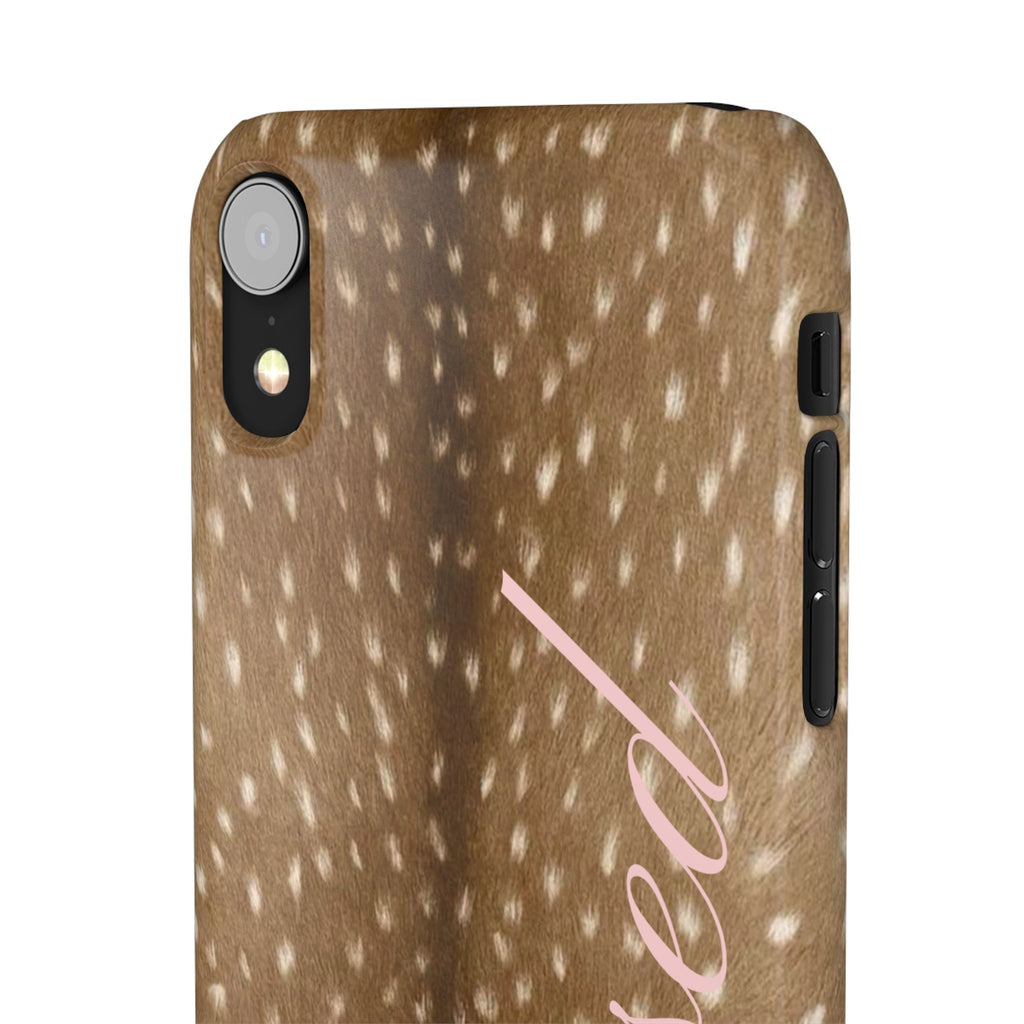 Blessed - Brown Spotted Deer Fur Phone case