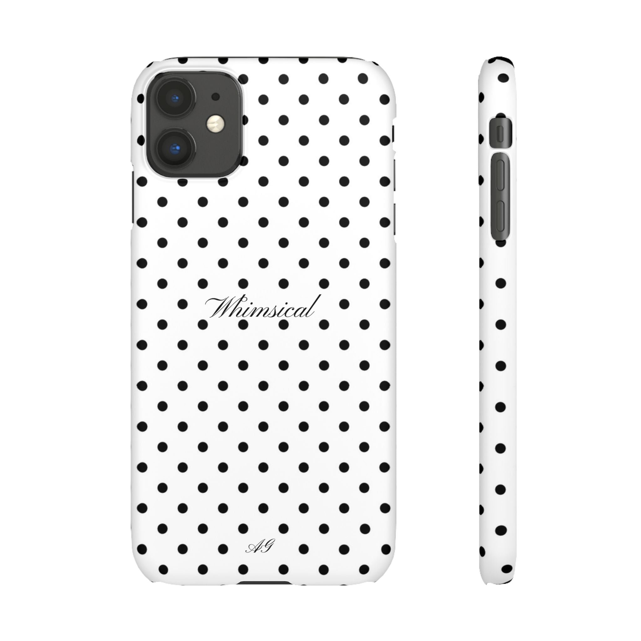Whimsical - Black polka dot case