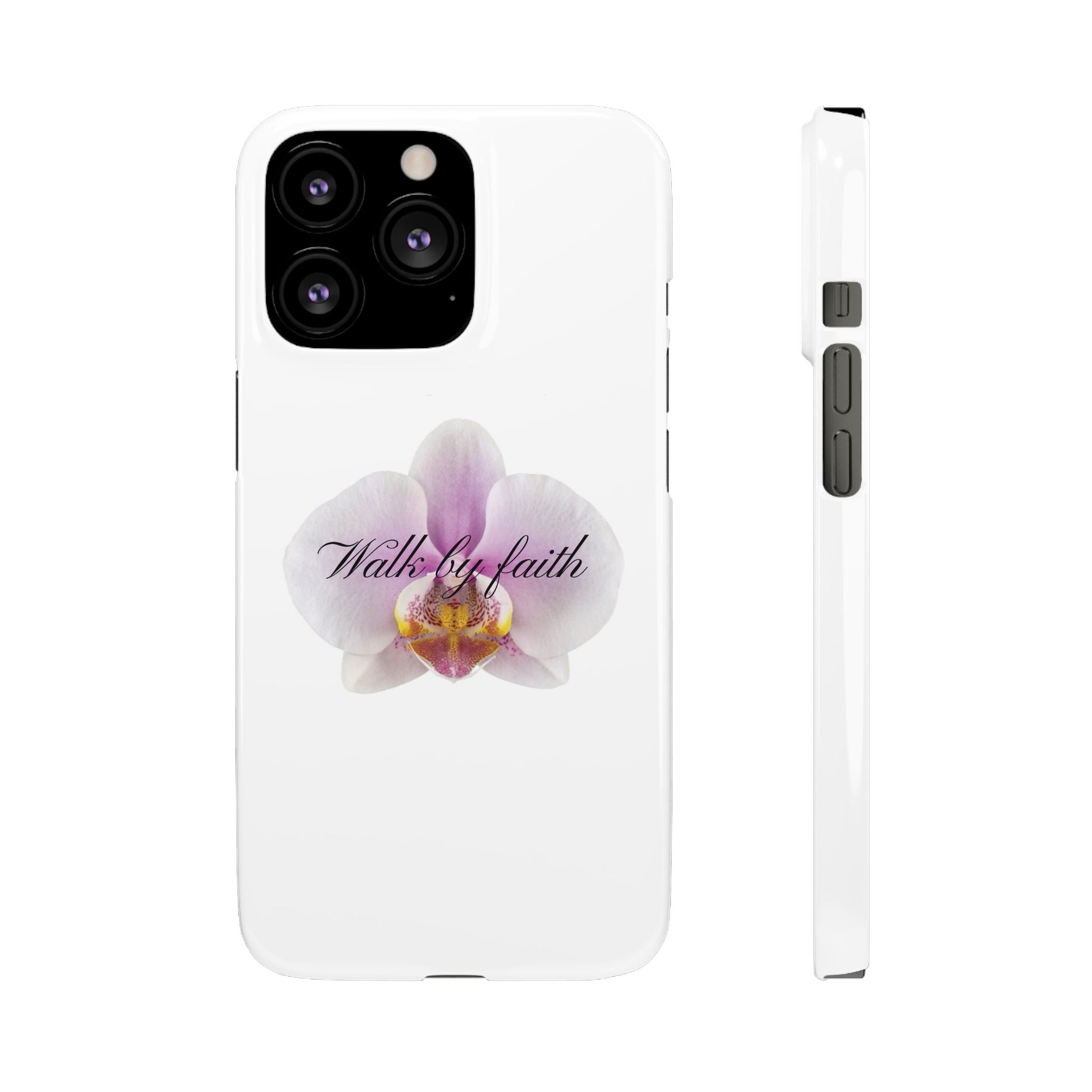 Walk by faith - Orchid phone case