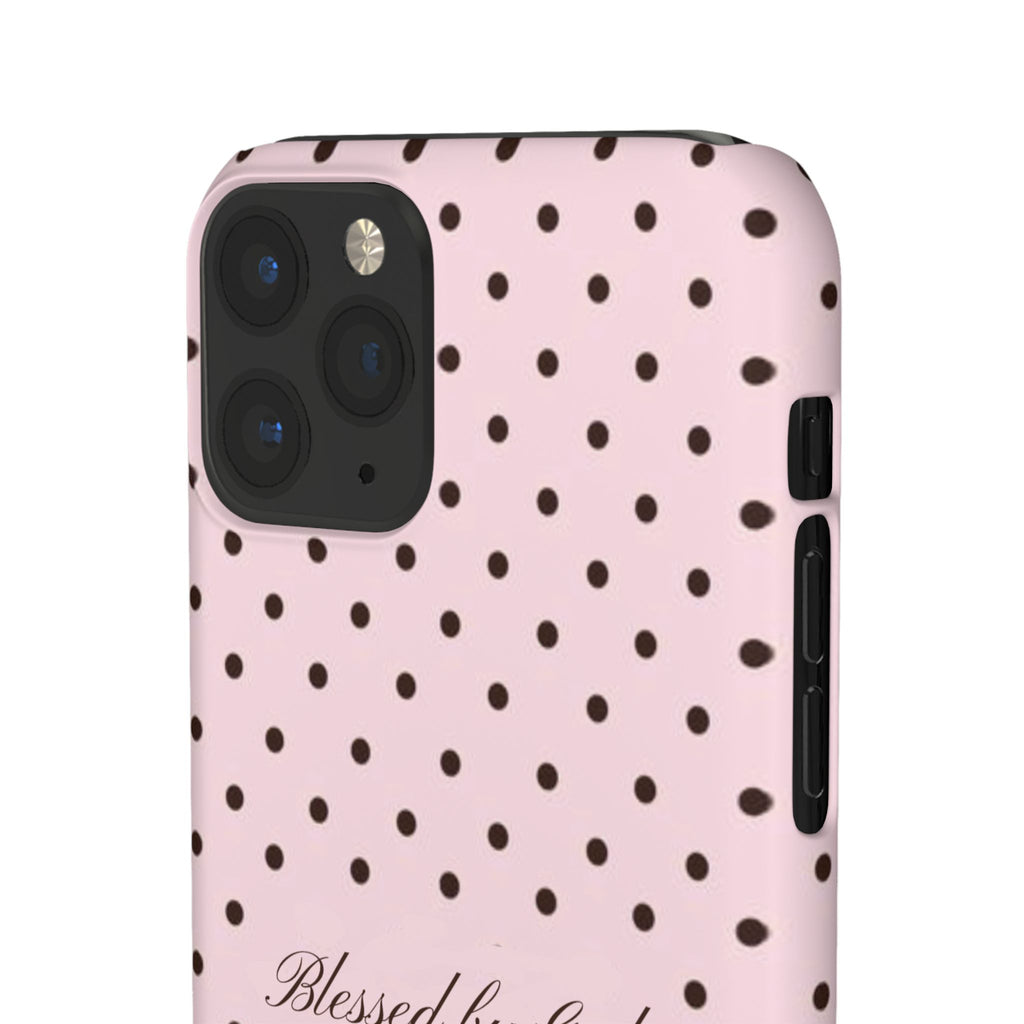 Blessed by God - Pink polka dot case