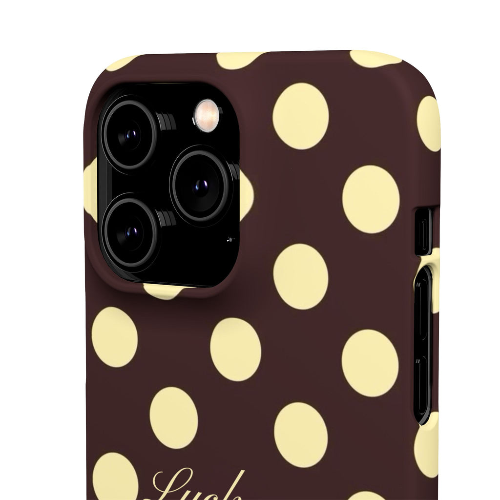 Lucky me - pastel yellow polka dot case