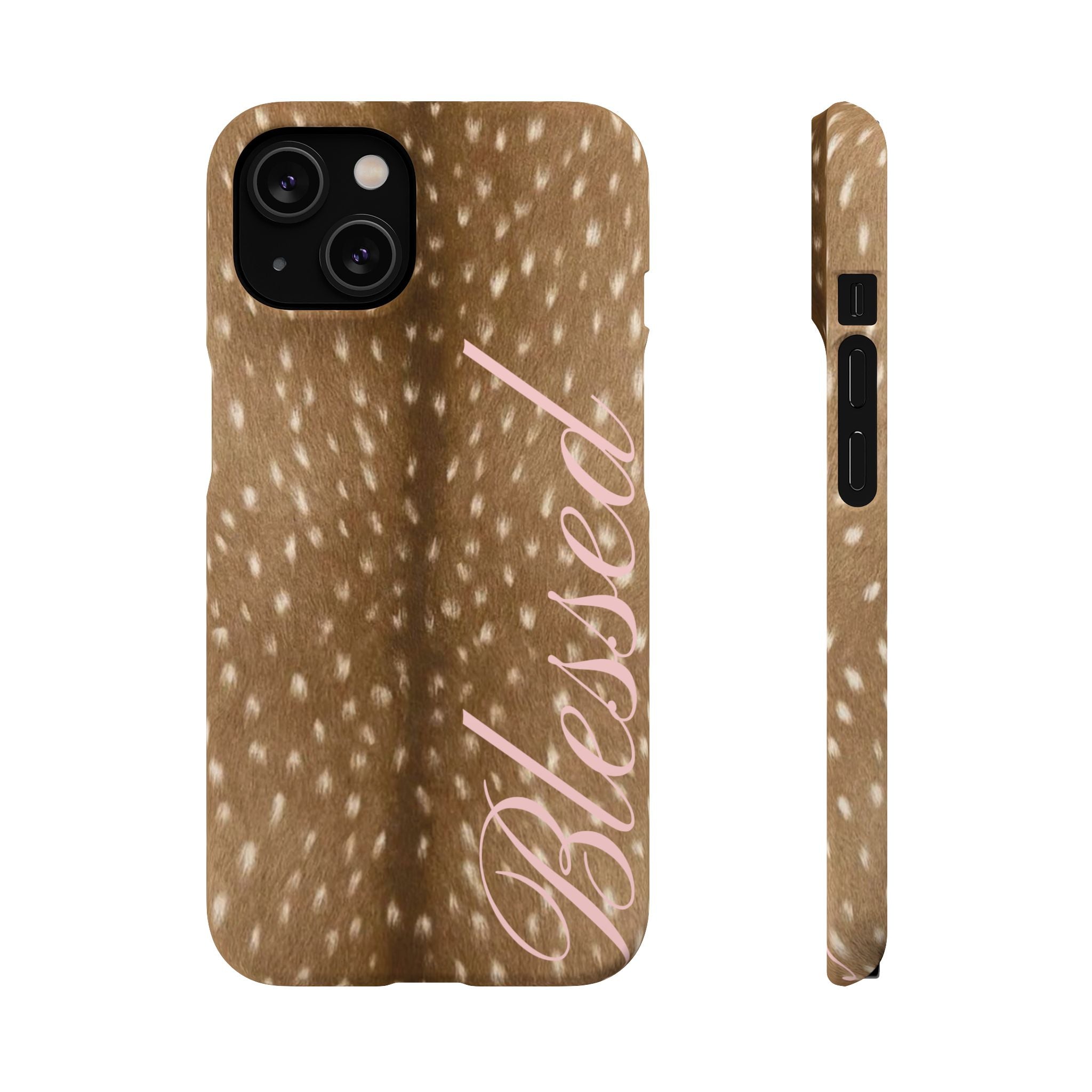 Blessed - Brown Spotted Deer Fur Phone case