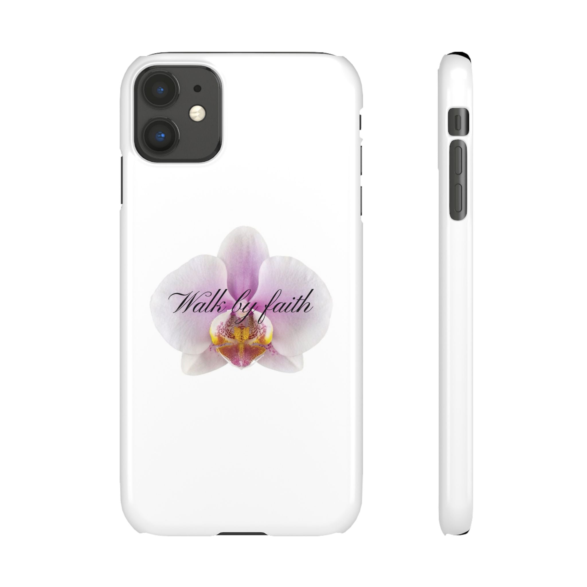 Walk by faith - Orchid phone case